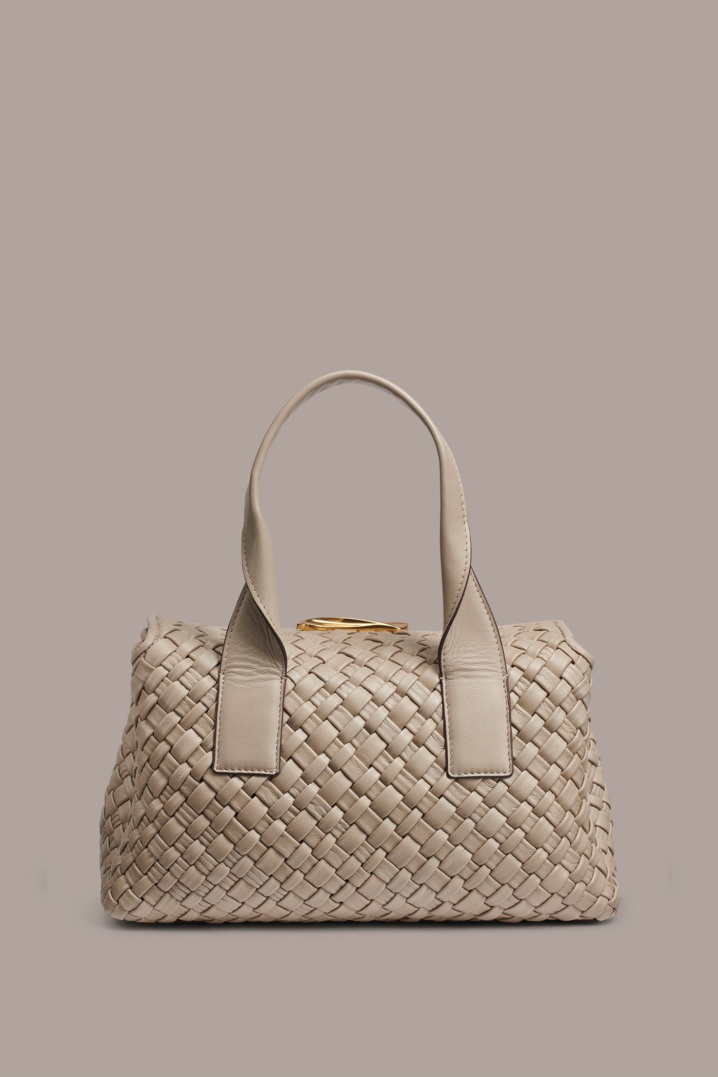 Moth AMAGANSETT WOVEN LEATHER SATCHEL BAG Donna Karan