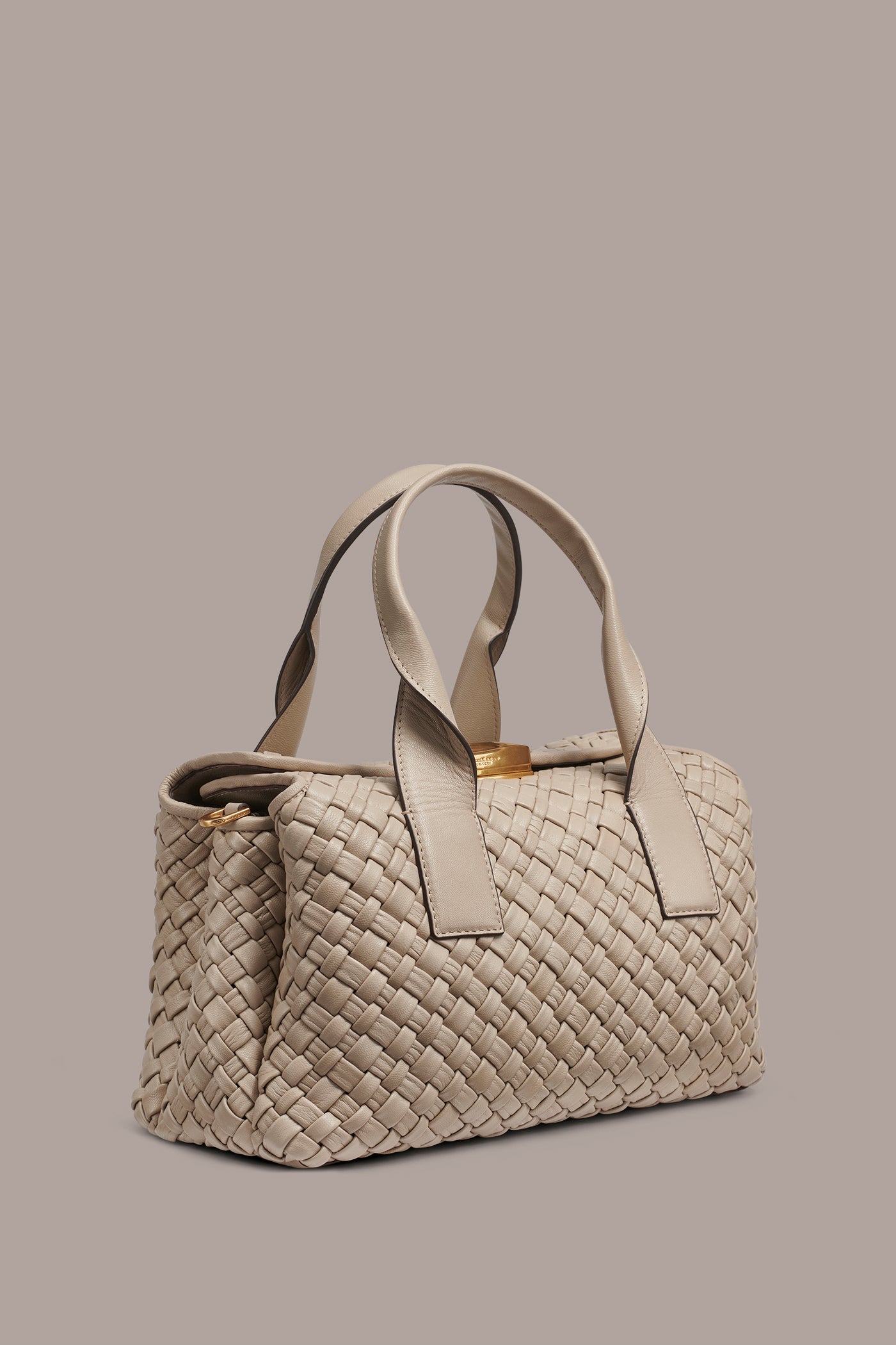 Moth AMAGANSETT WOVEN LEATHER SATCHEL BAG Donna Karan