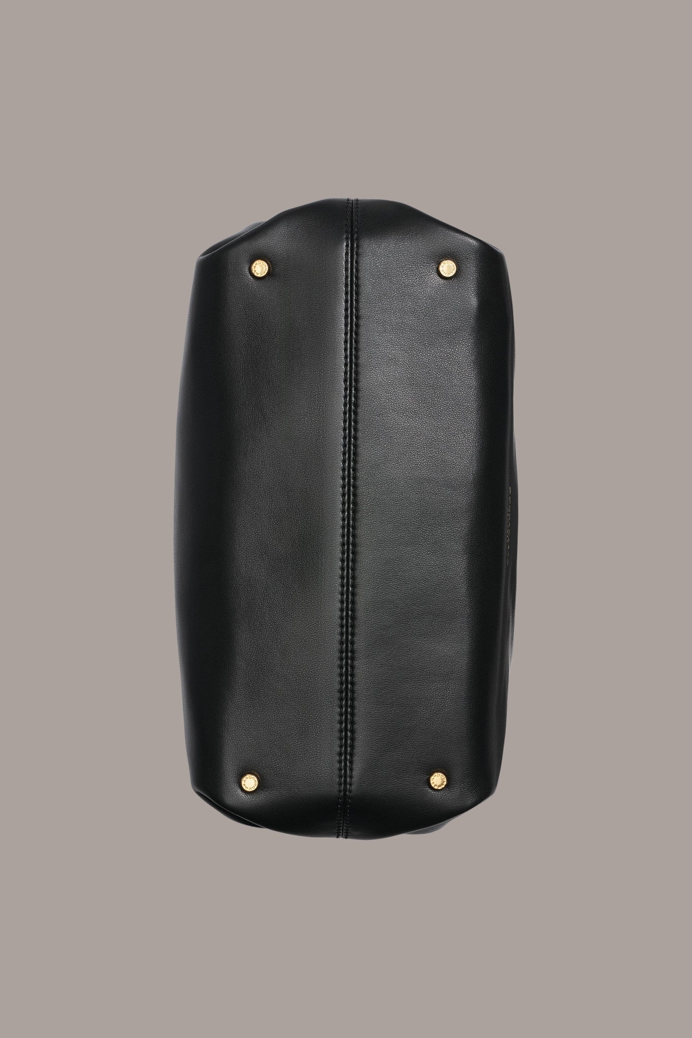 Black / Gold POPLIN LEATHER SATCHEL BAG Donna Karan