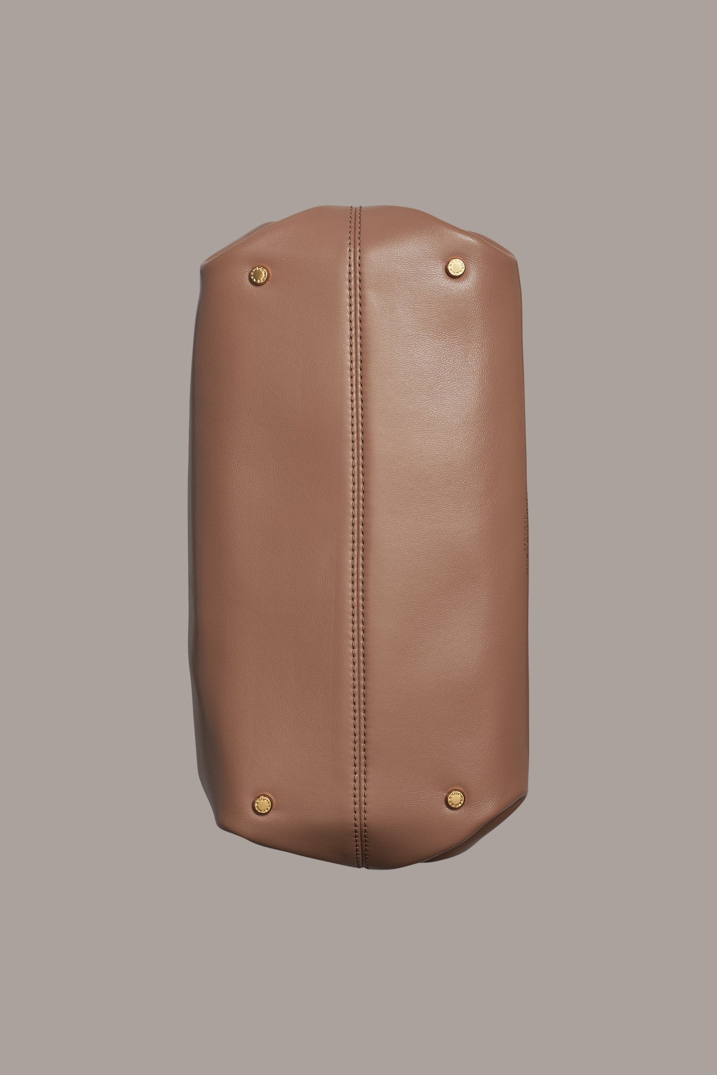 Toasted Almond POPLIN LEATHER SATCHEL BAG Donna Karan