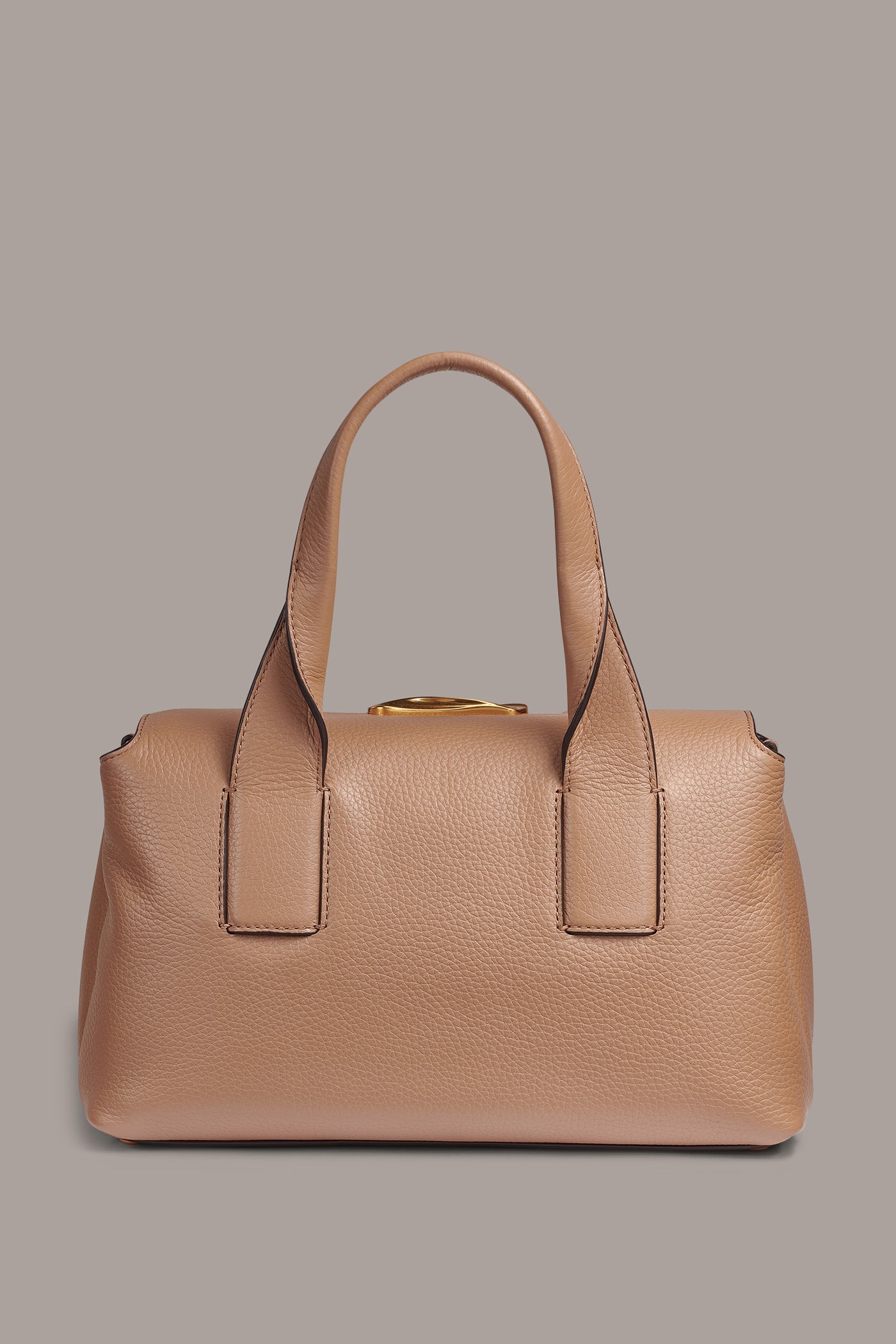 TOASTED ALMOND AMAGANSETT LEATHER SATCHEL BAG Donna Karan