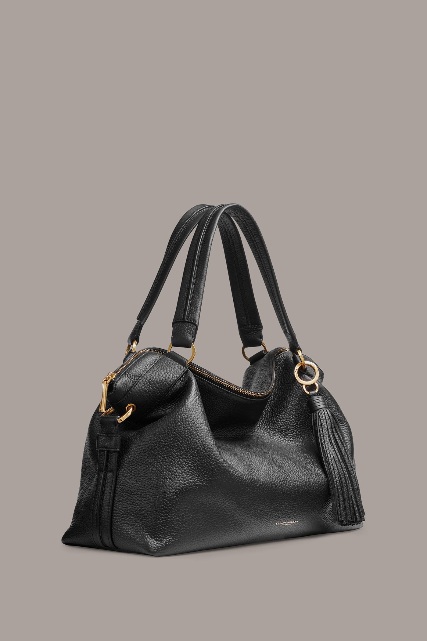 Black GLENWOOD SATCHEL BAG Donna Karan