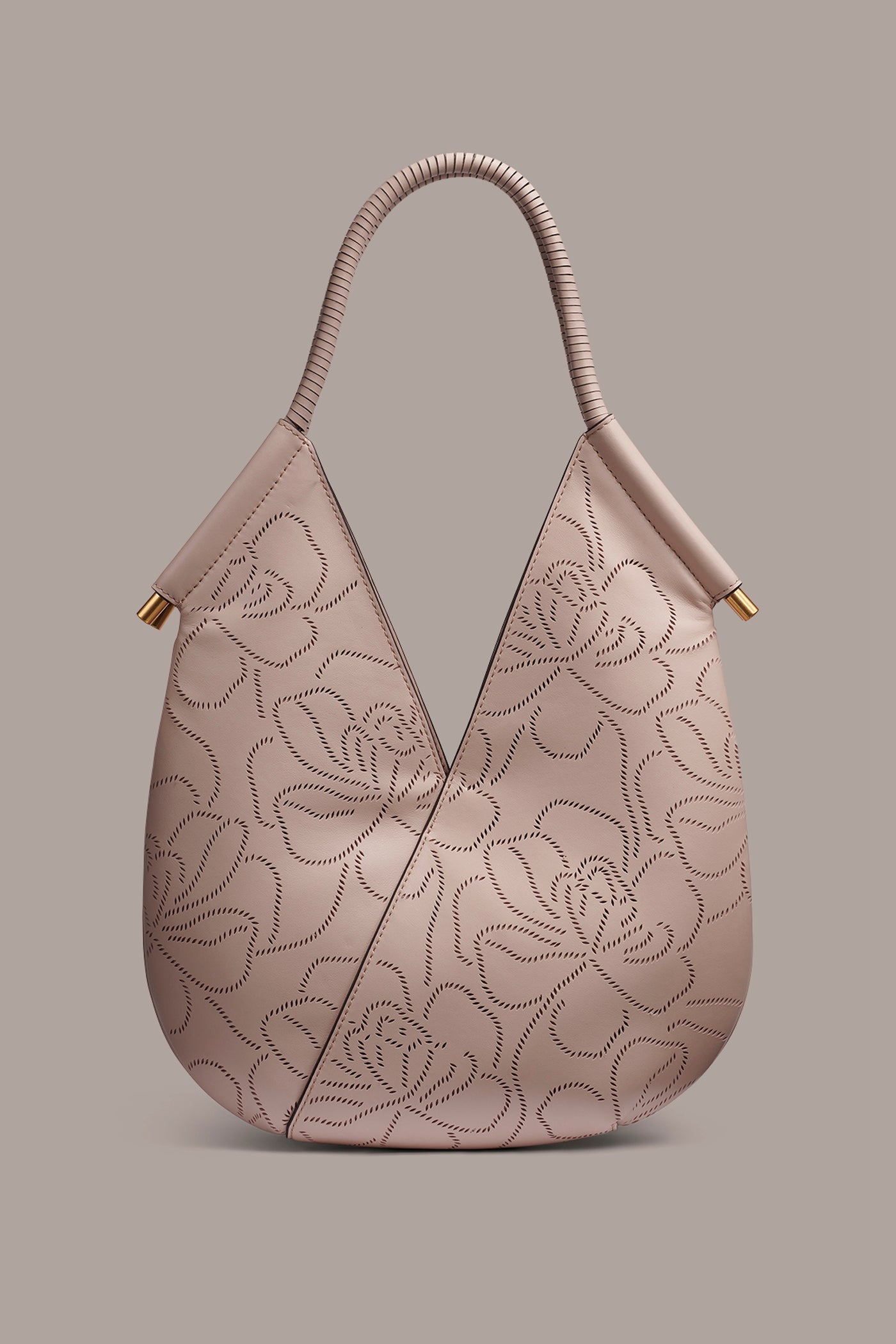 Snow Petal BALDWIN FLORAL LEATHER MINI SHOULDER BAG Donna Karan