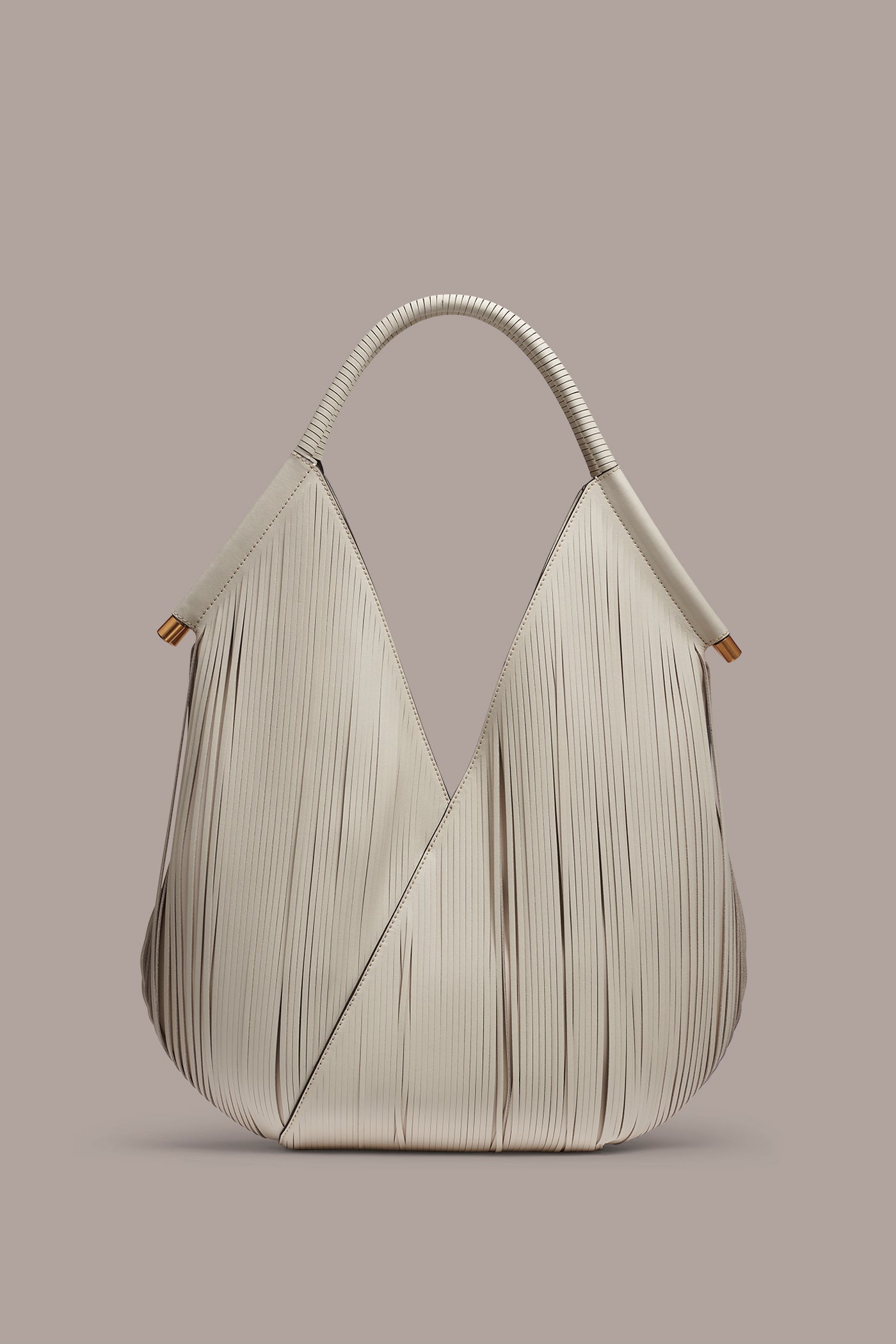 Bone BALDWIN FLORAL LASER-CUT LEATHER LARGE SHOULDER BAG Donna Karan