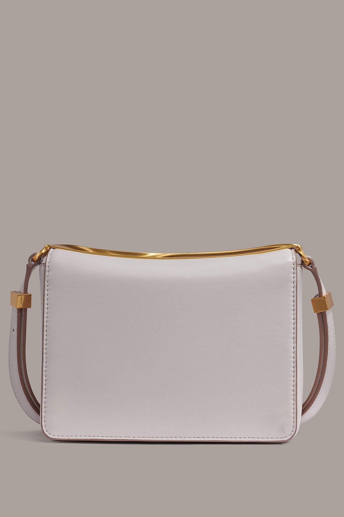 SAND JERICHO LEATHER SHOULDER BAG Donna Karan
