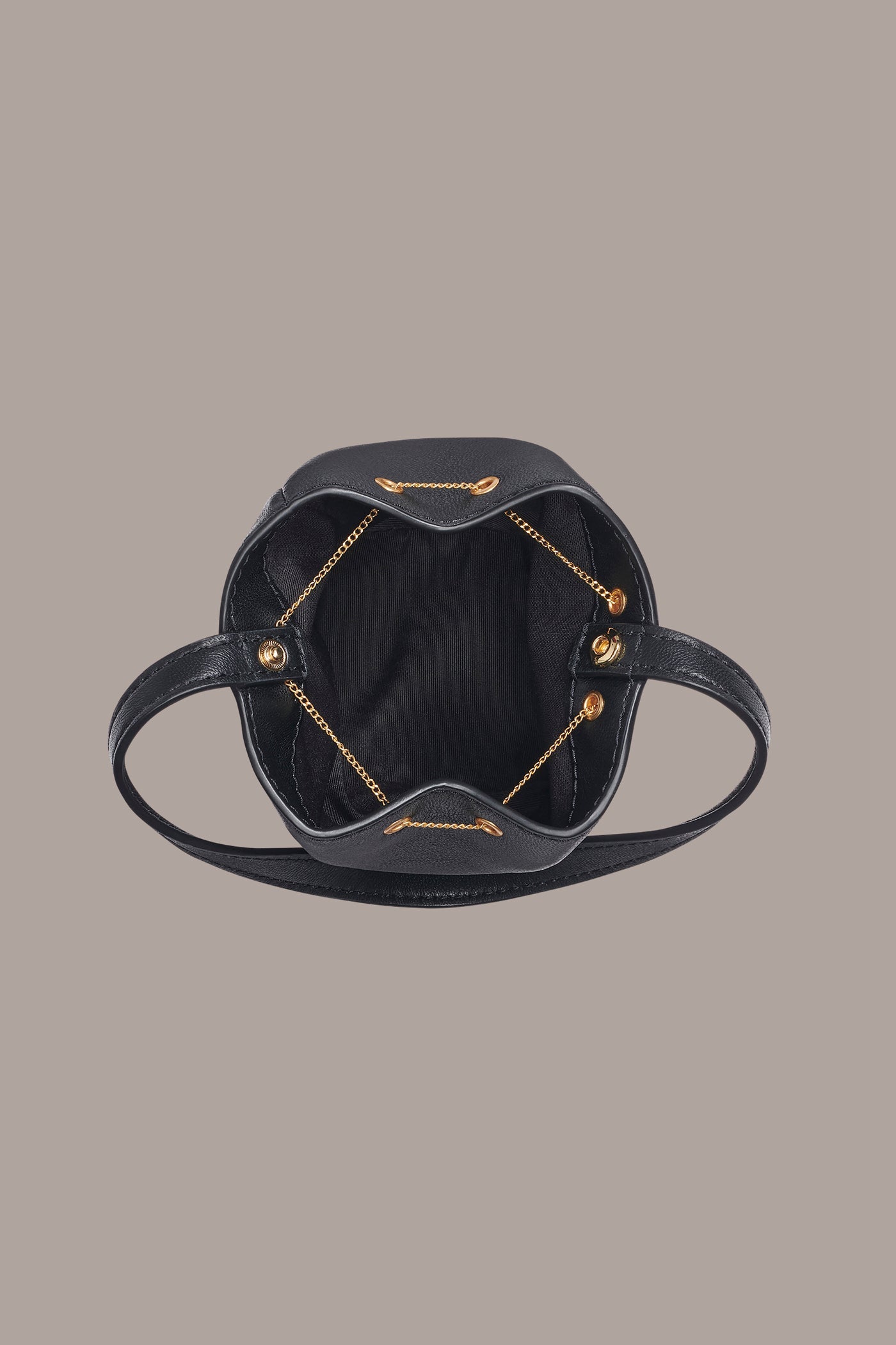 Black / Gold SISAL LEATHER CLUTCH Donna Karan