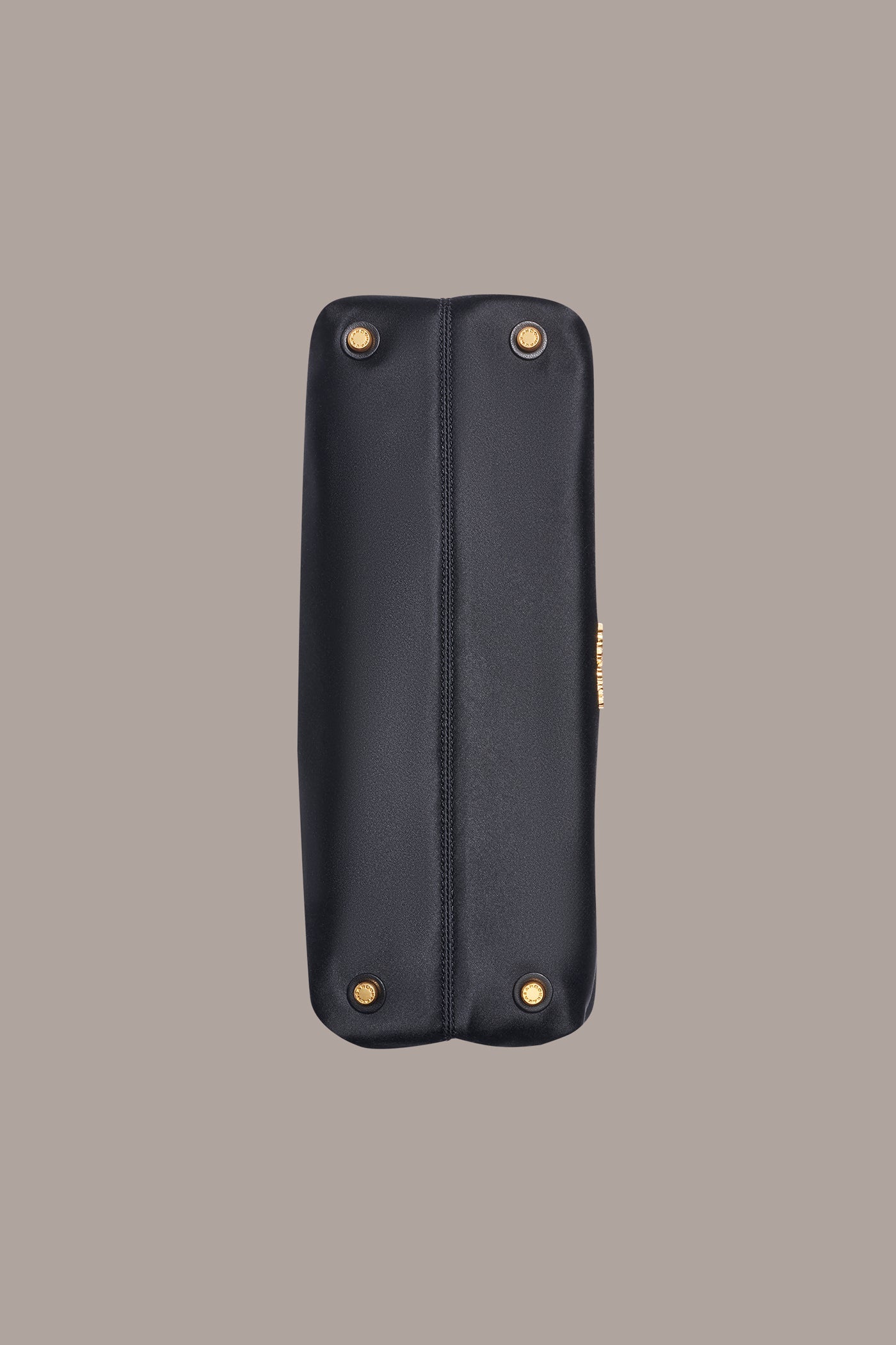 Black / Gold POPLIN SATIN CLUTCH Donna Karan