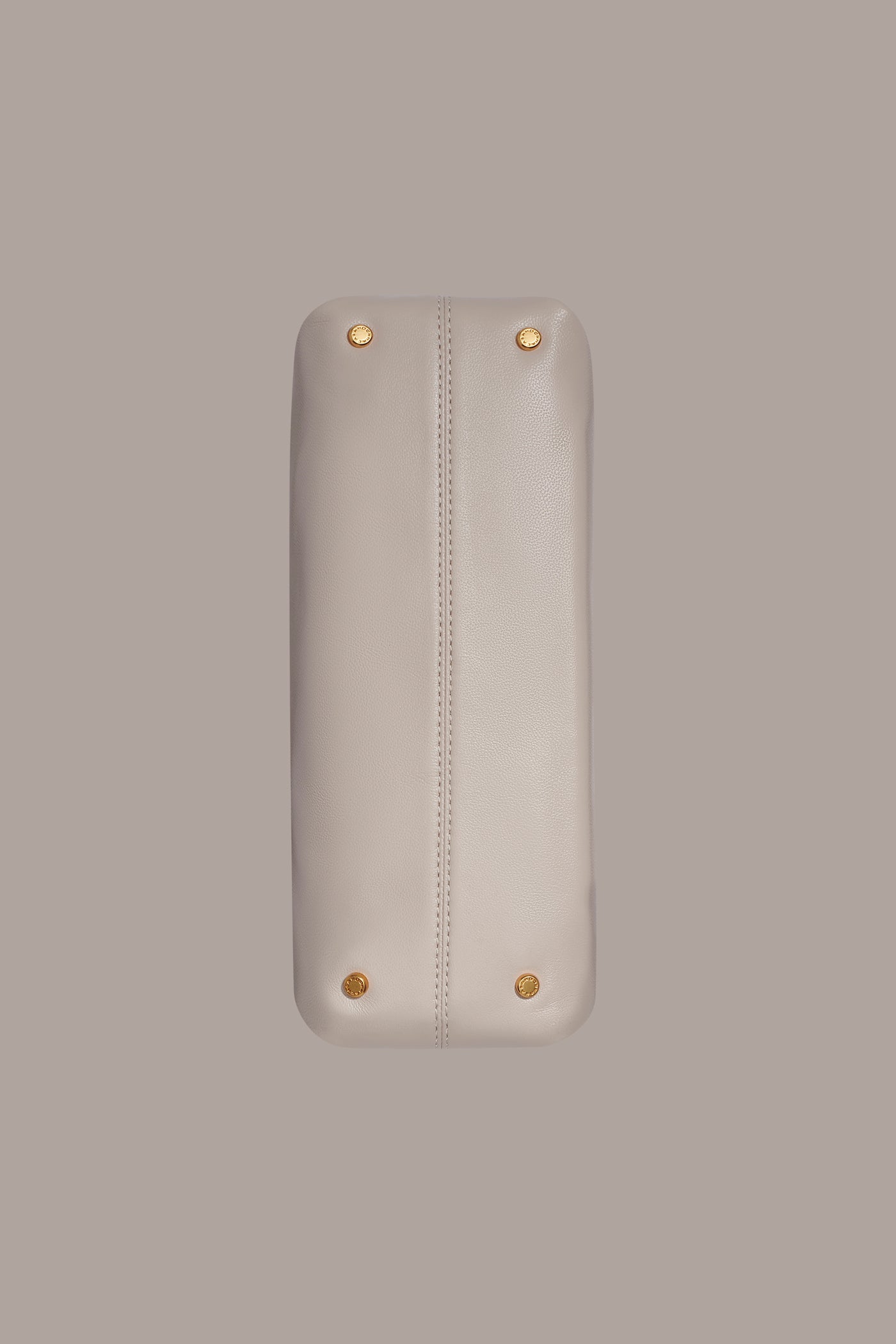 Sand POPLIN LEATHER CLUTCH Donna Karan