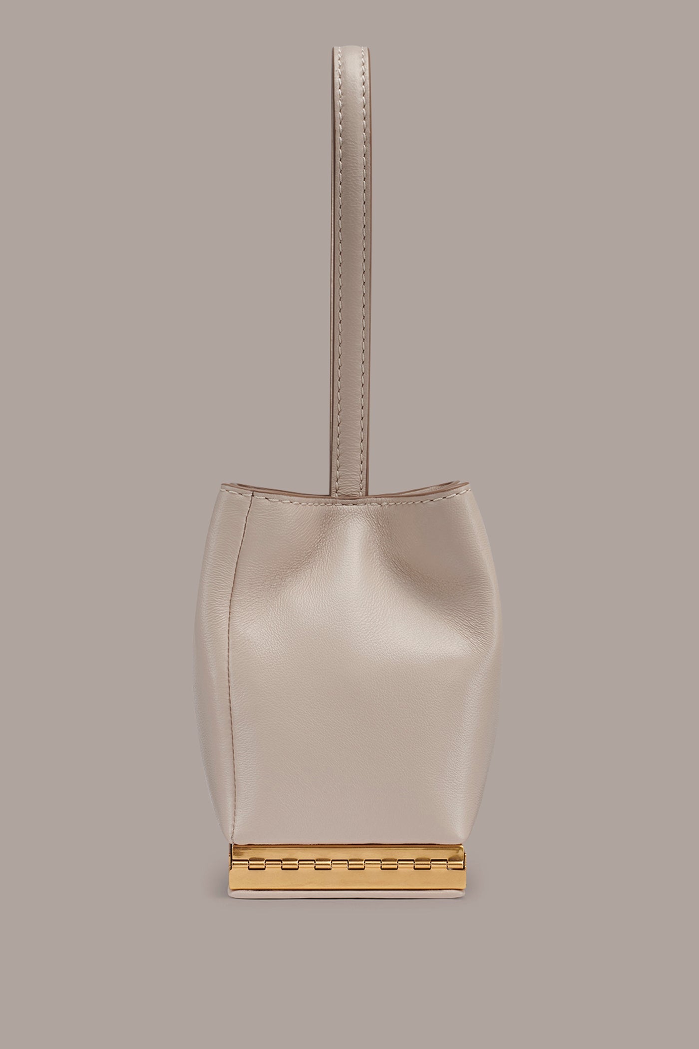 Sand SISAL LEATHER CLUTCH Donna Karan