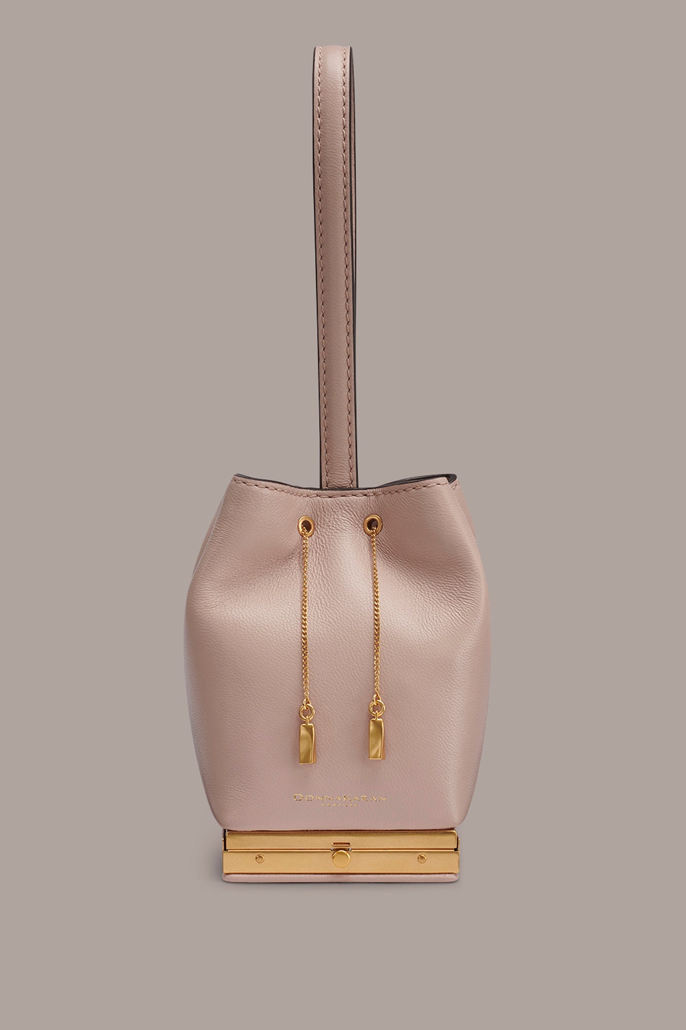 Snow Petal SISAL LEATHER CLUTCH Donna Karan