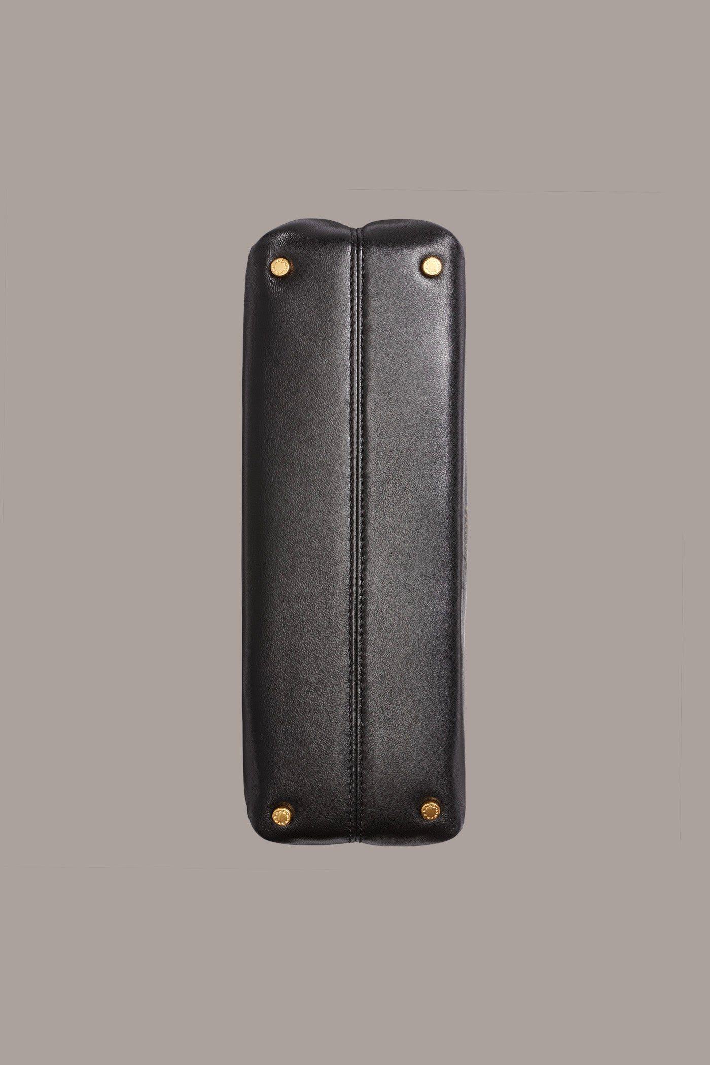 Black POPLIN LEATHER CLUTCH Donna Karan