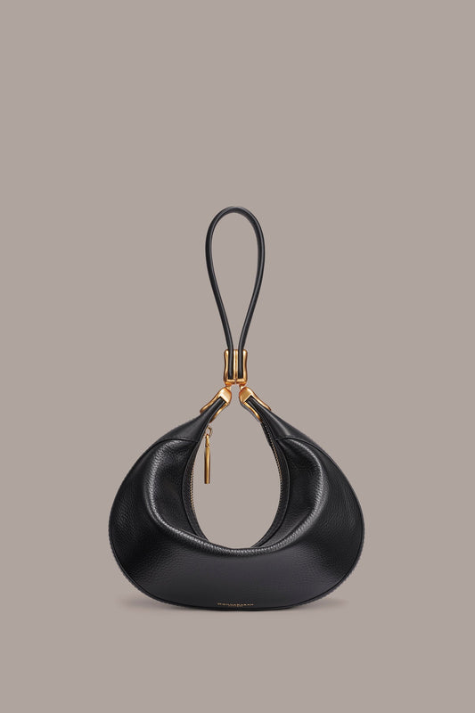 Black SERGE CONVERTIBLE SHOULDER WRISTLET BAG Donna Karan