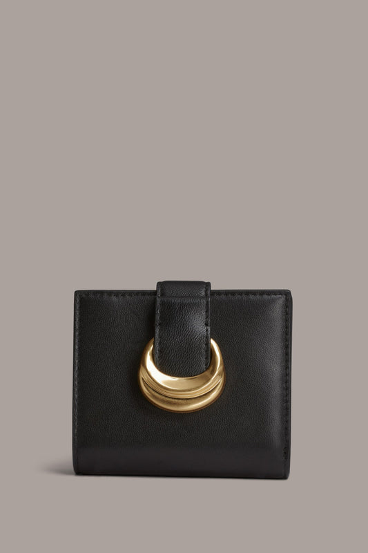 Black VALLEY STREAM SMALL WALLET Donna Karan