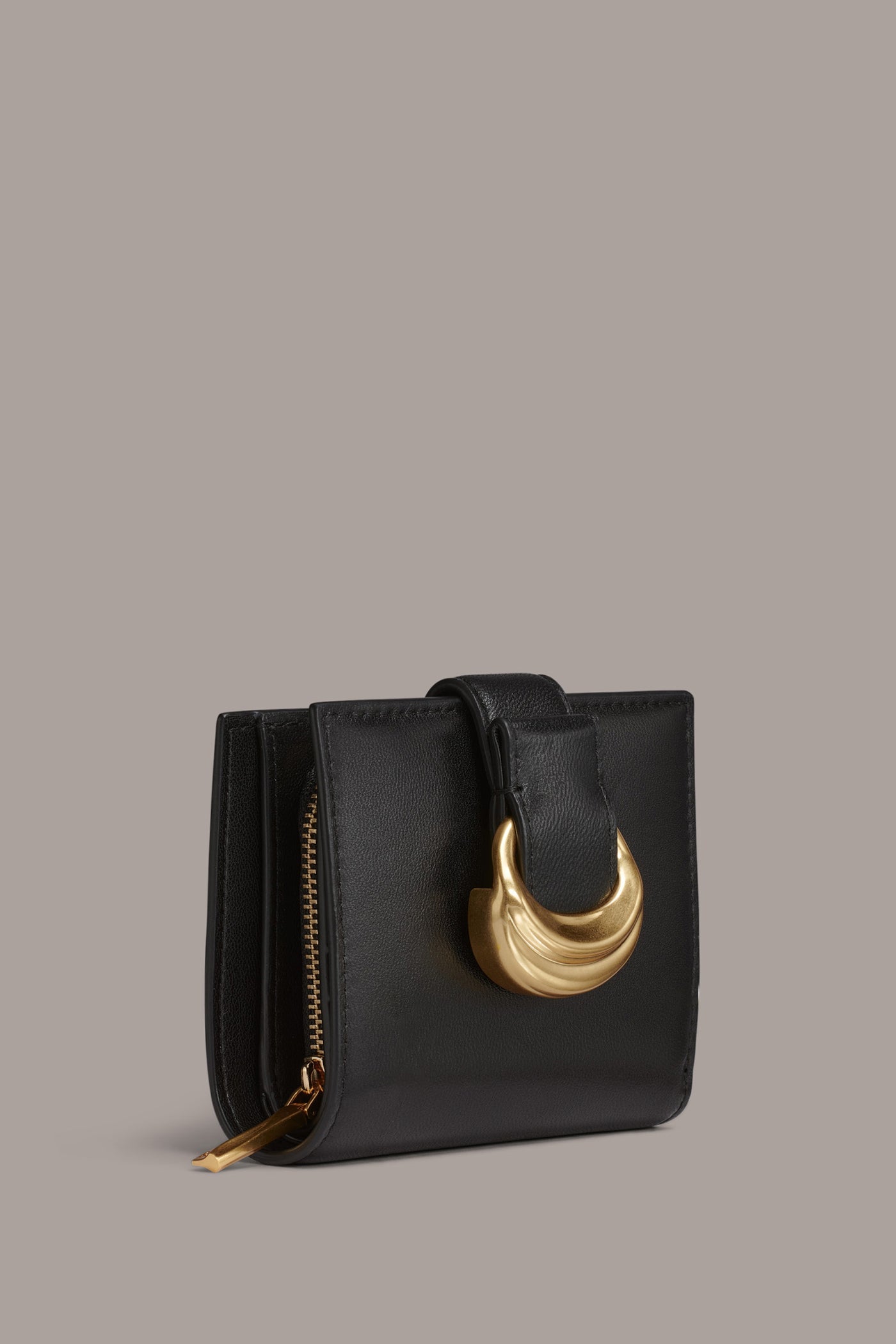 Black VALLEY STREAM SMALL WALLET Donna Karan