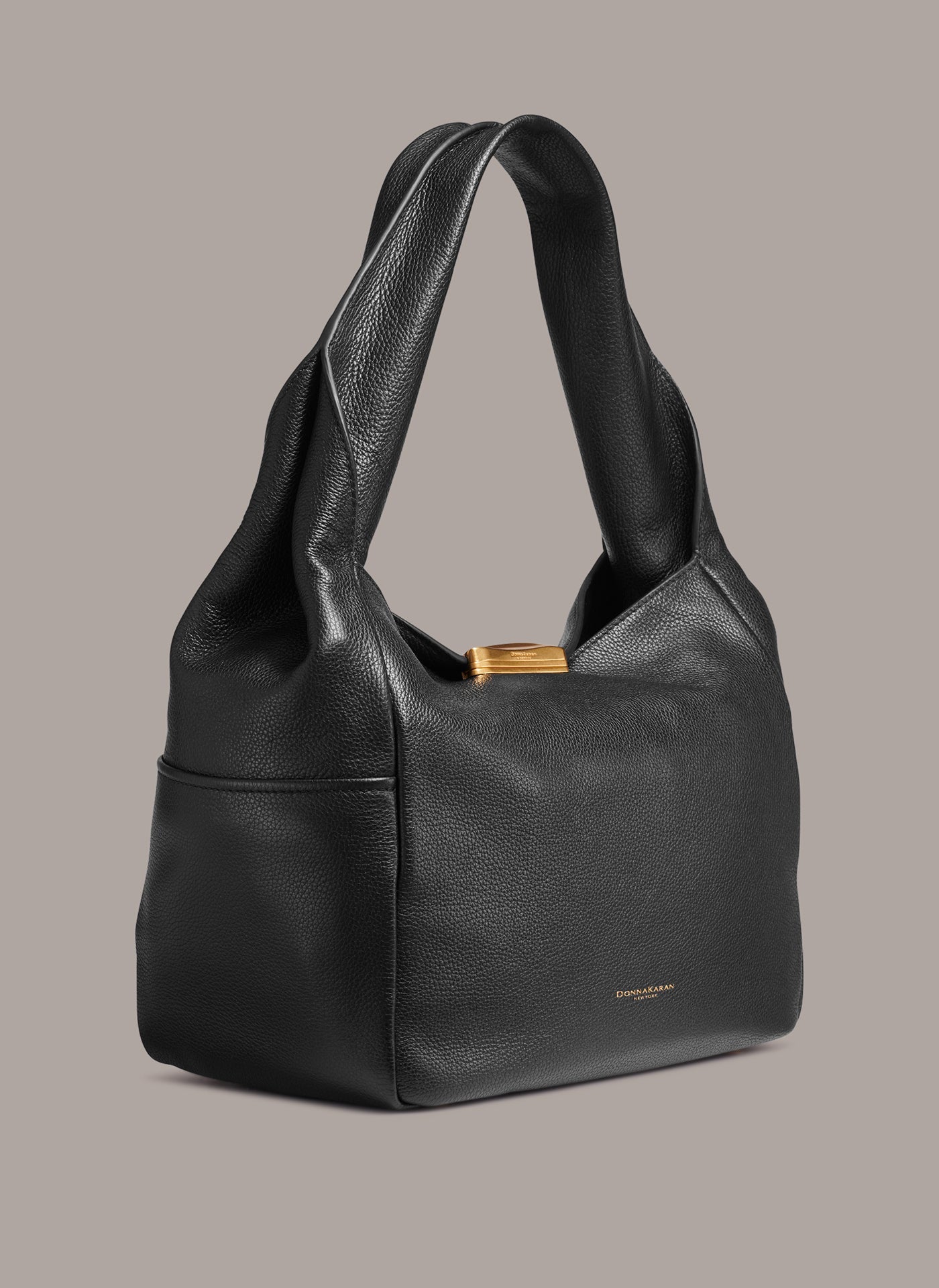 Black AMAGANSETT SHOULDER BAG Donna Karan