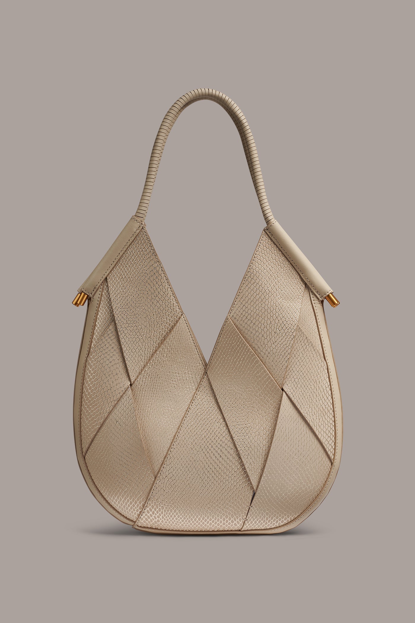 Metallic Bone BALDWIN WOVEN LEATHER MINI SHOULDER BAG Donna Karan