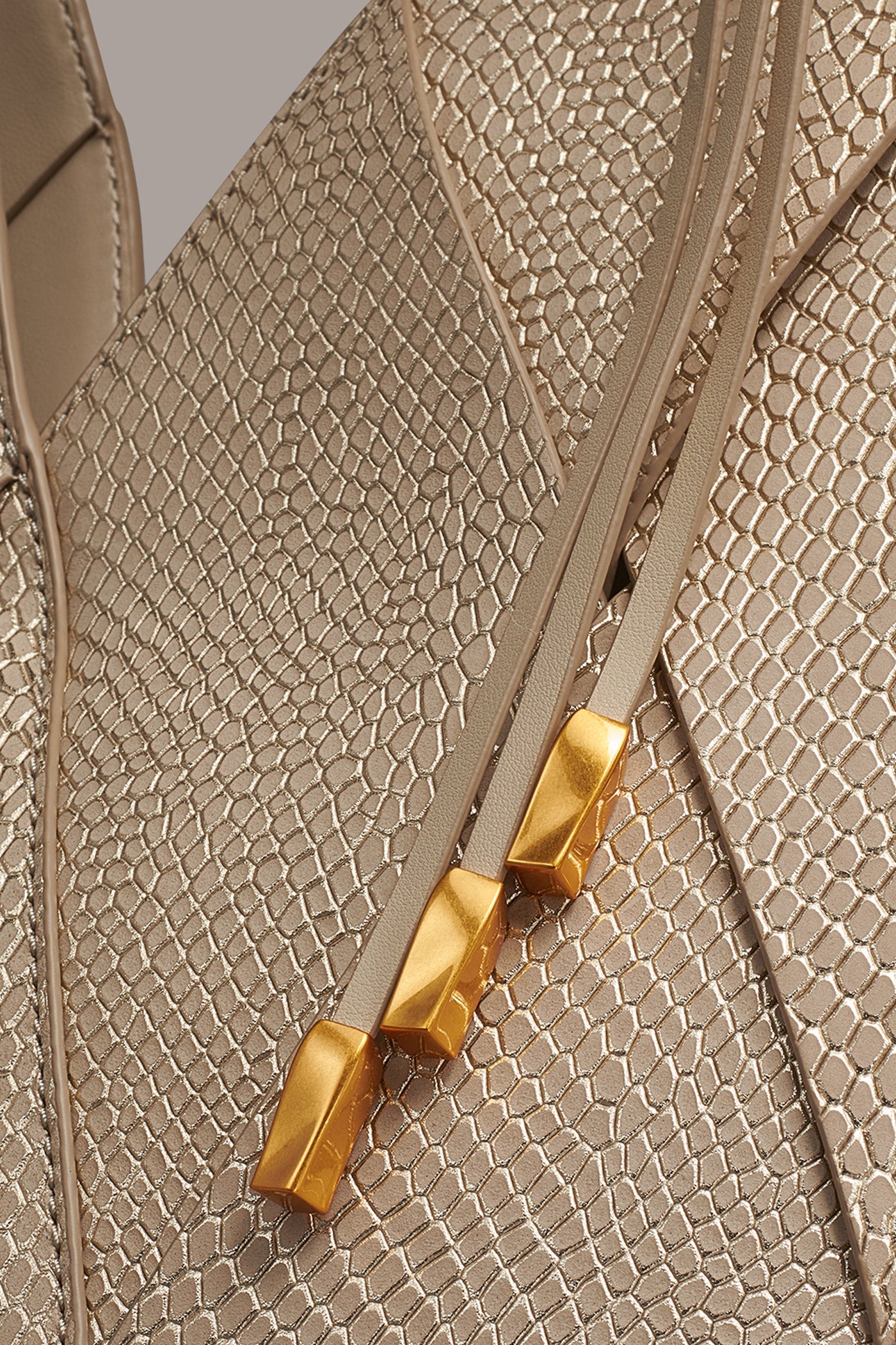 Metallic Bone BALDWIN WOVEN LEATHER MINI SHOULDER BAG Donna Karan