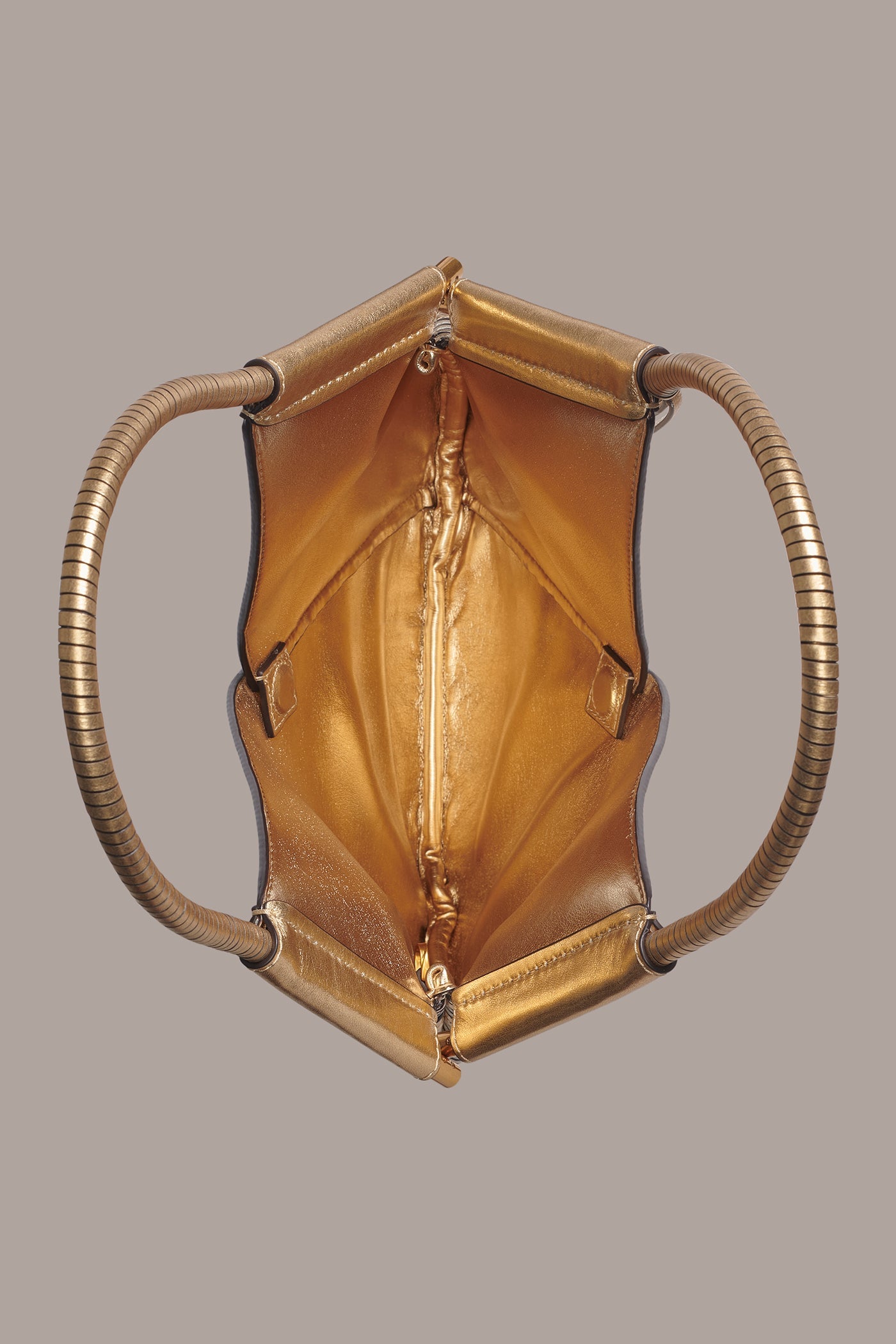 Gold BALDWIN MINI METALLIC SHOULDER BAG Donna Karan