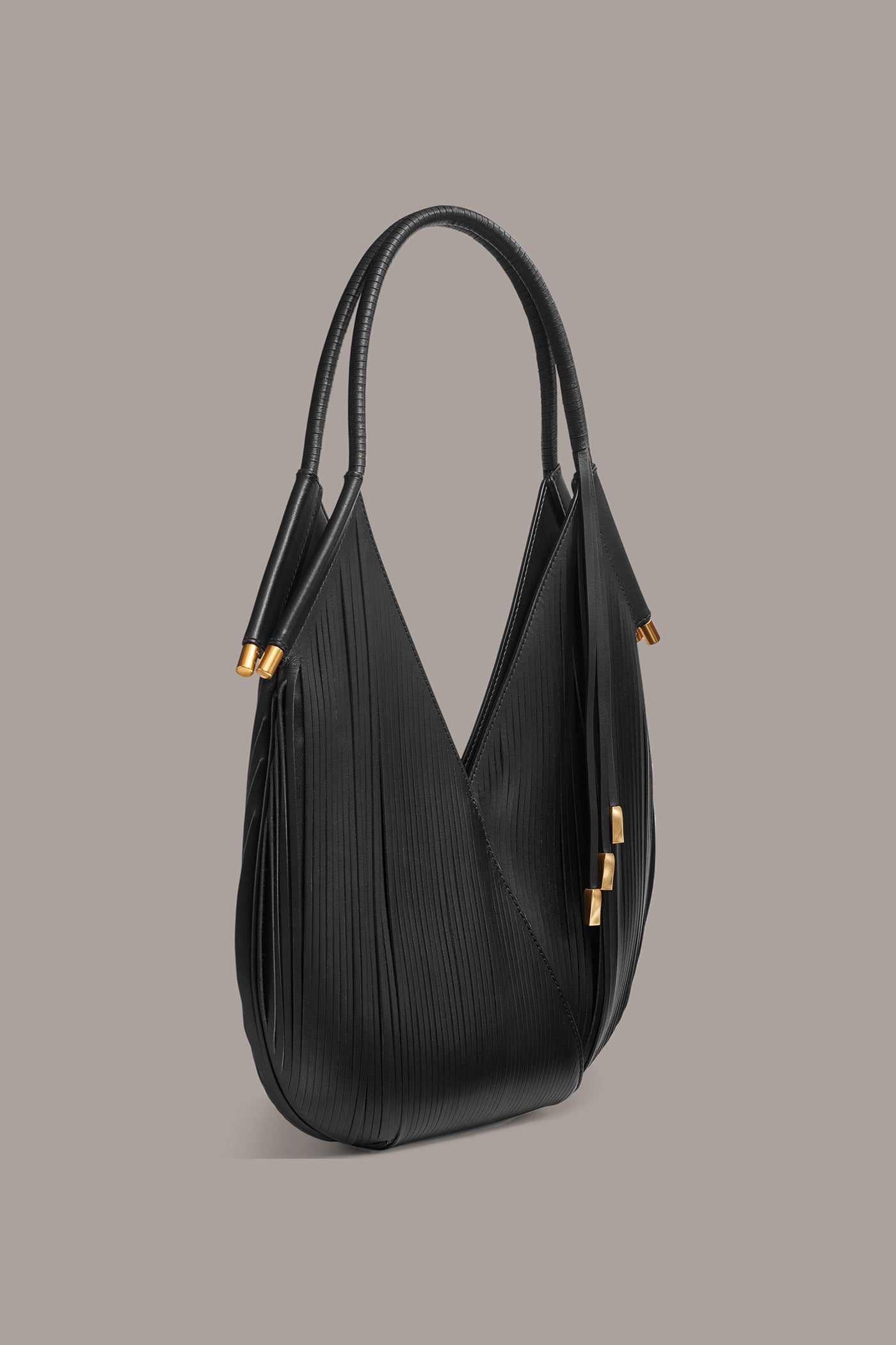 Black BALDWIN MINI LASER-CUT SHOULDER BAG Donna Karan