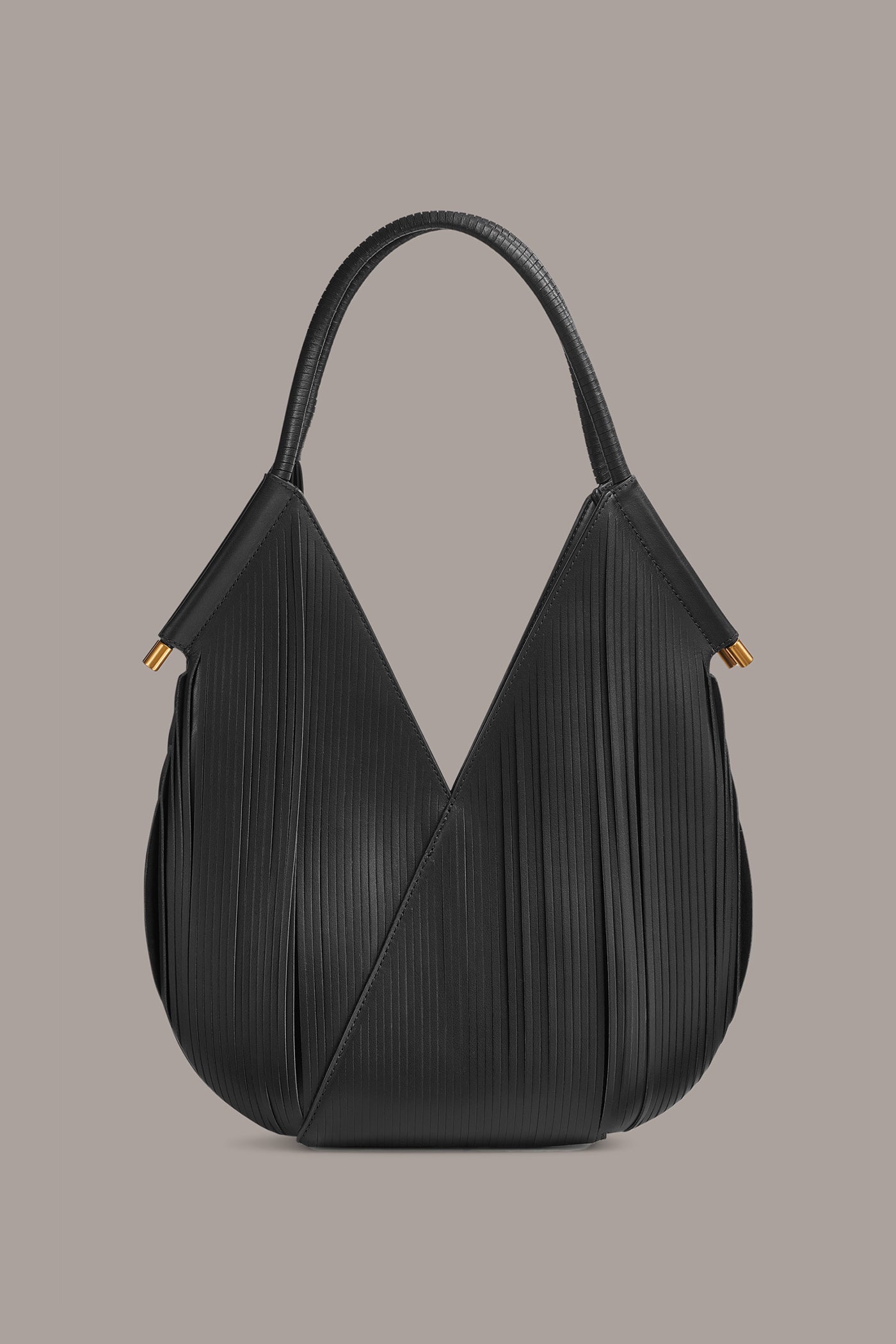 Black BALDWIN MINI LASER-CUT SHOULDER BAG Donna Karan