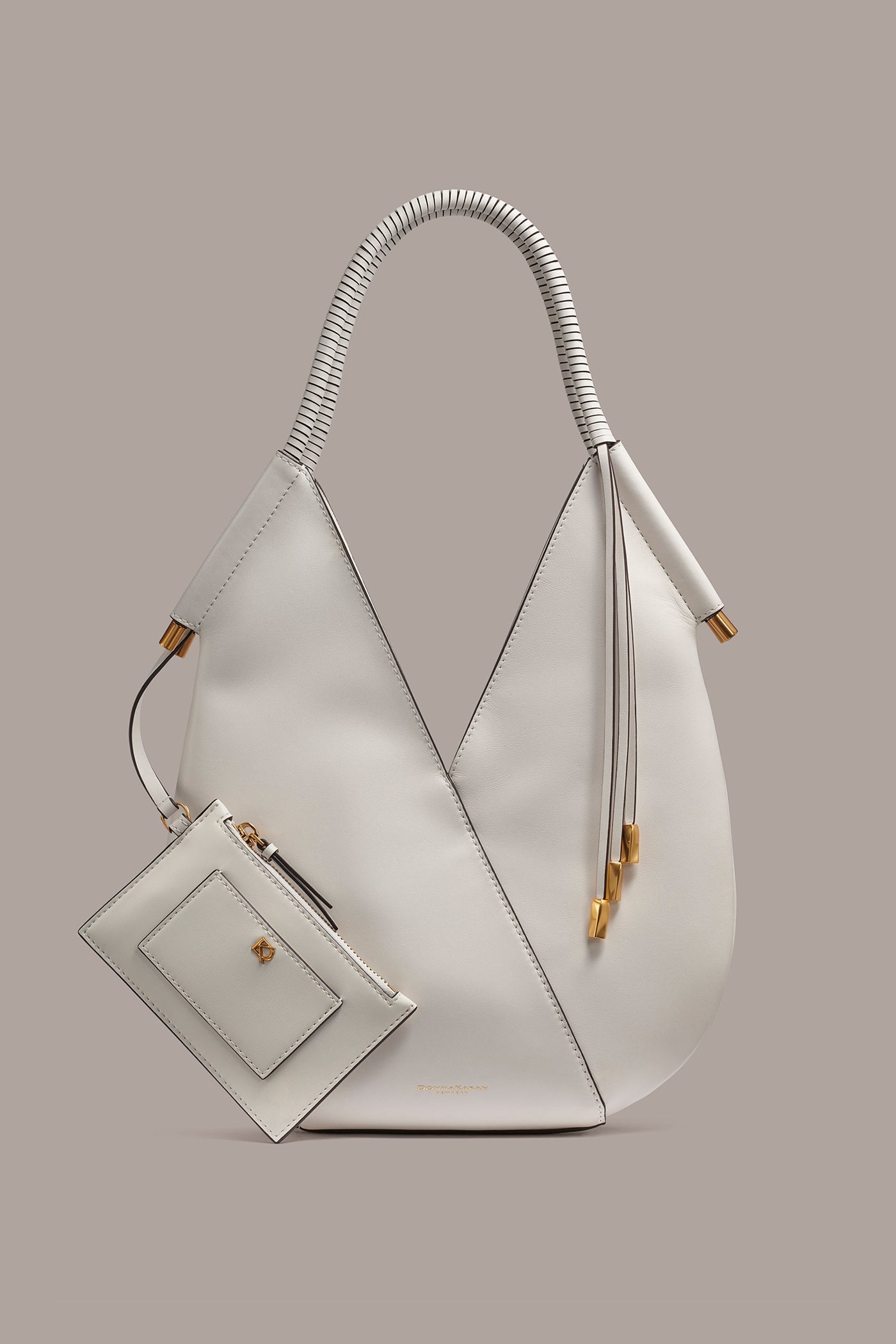 Brilliant White BALDWIN MINI SHOULDER BAG Donna Karan