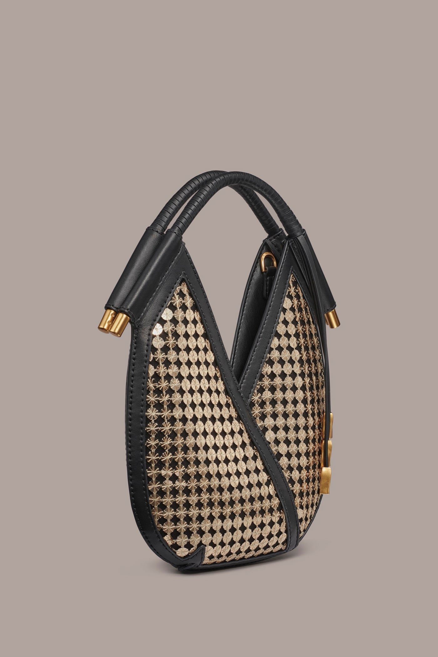 Black BALDWIN MICRO SEQUINED CROSSBODY BAG Donna Karan