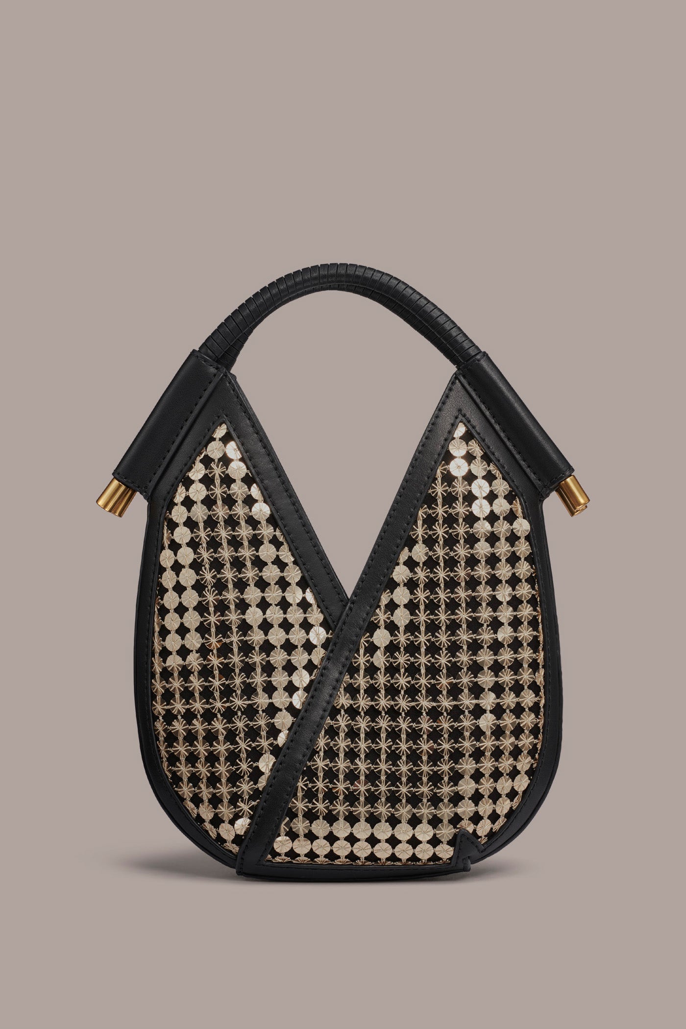 Black BALDWIN MICRO SEQUINED CROSSBODY BAG Donna Karan