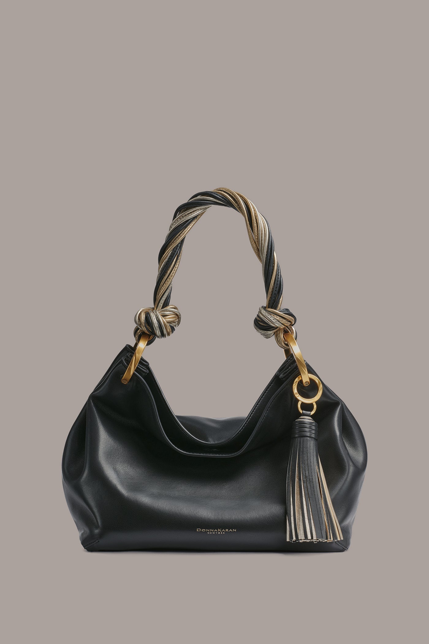 BLACK/GOLD GLENWOOD SMALL SHOULDER BAG Donna Karan