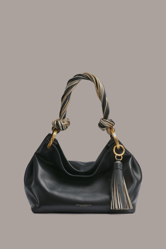 BLACK/GOLD GLENWOOD SMALL SHOULDER BAG Donna Karan