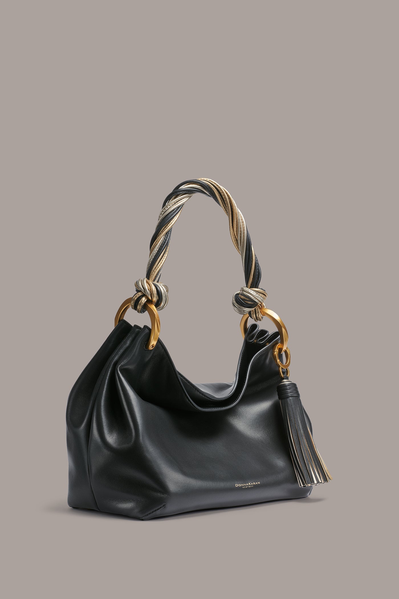 BLACK/GOLD GLENWOOD SMALL SHOULDER BAG Donna Karan