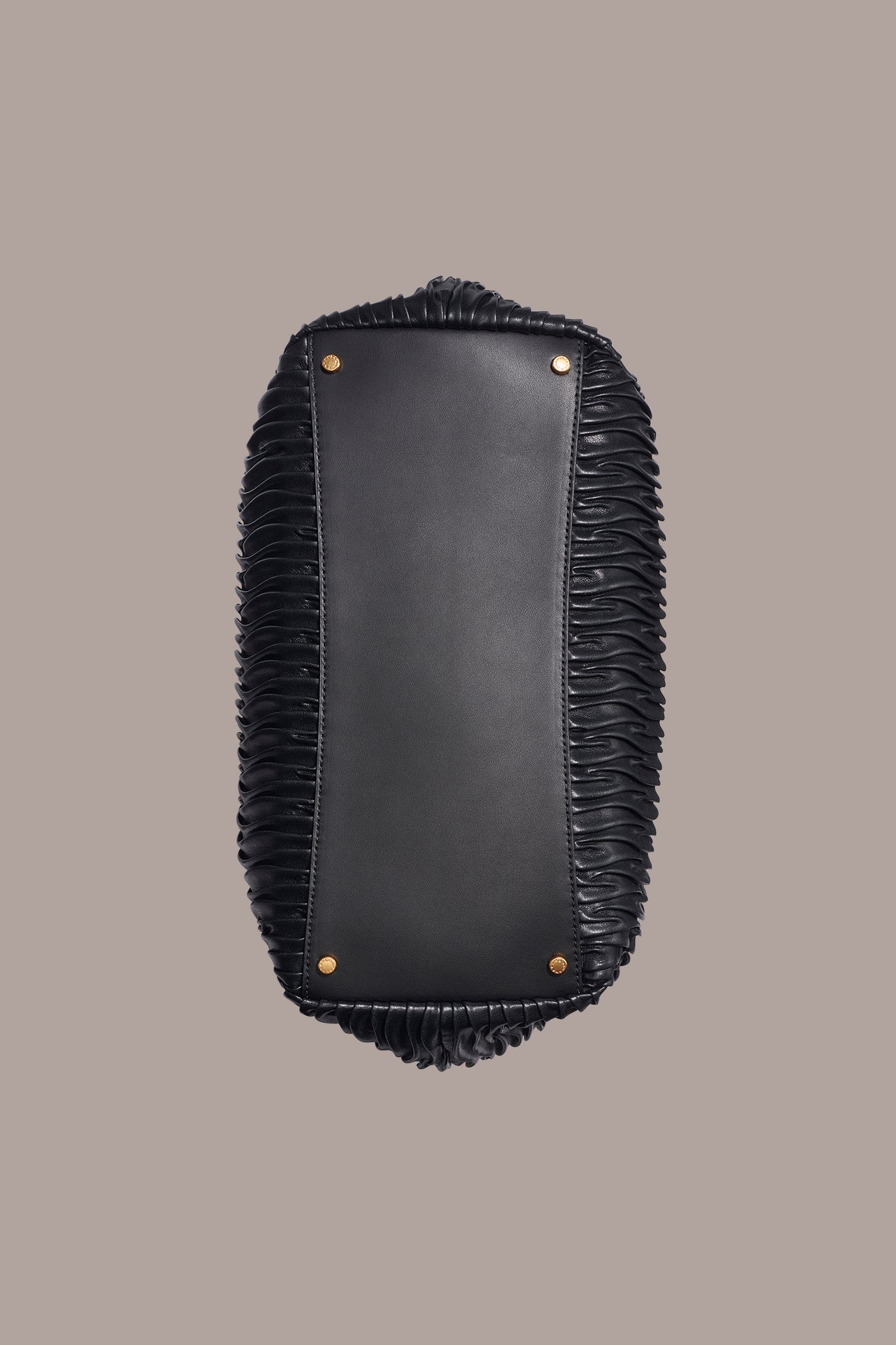 BLACK/GOLD GLENWOOD PLEATED SHOULDER BAG Donna Karan