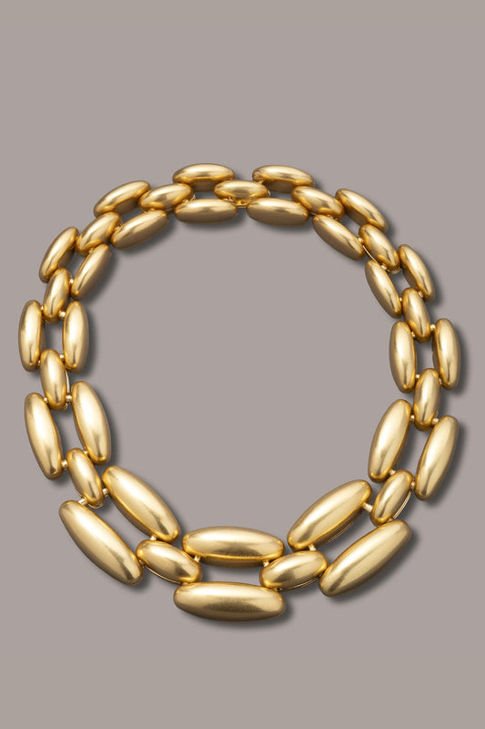 Gold MODERN METAL LINK NECKLACE Donna Karan