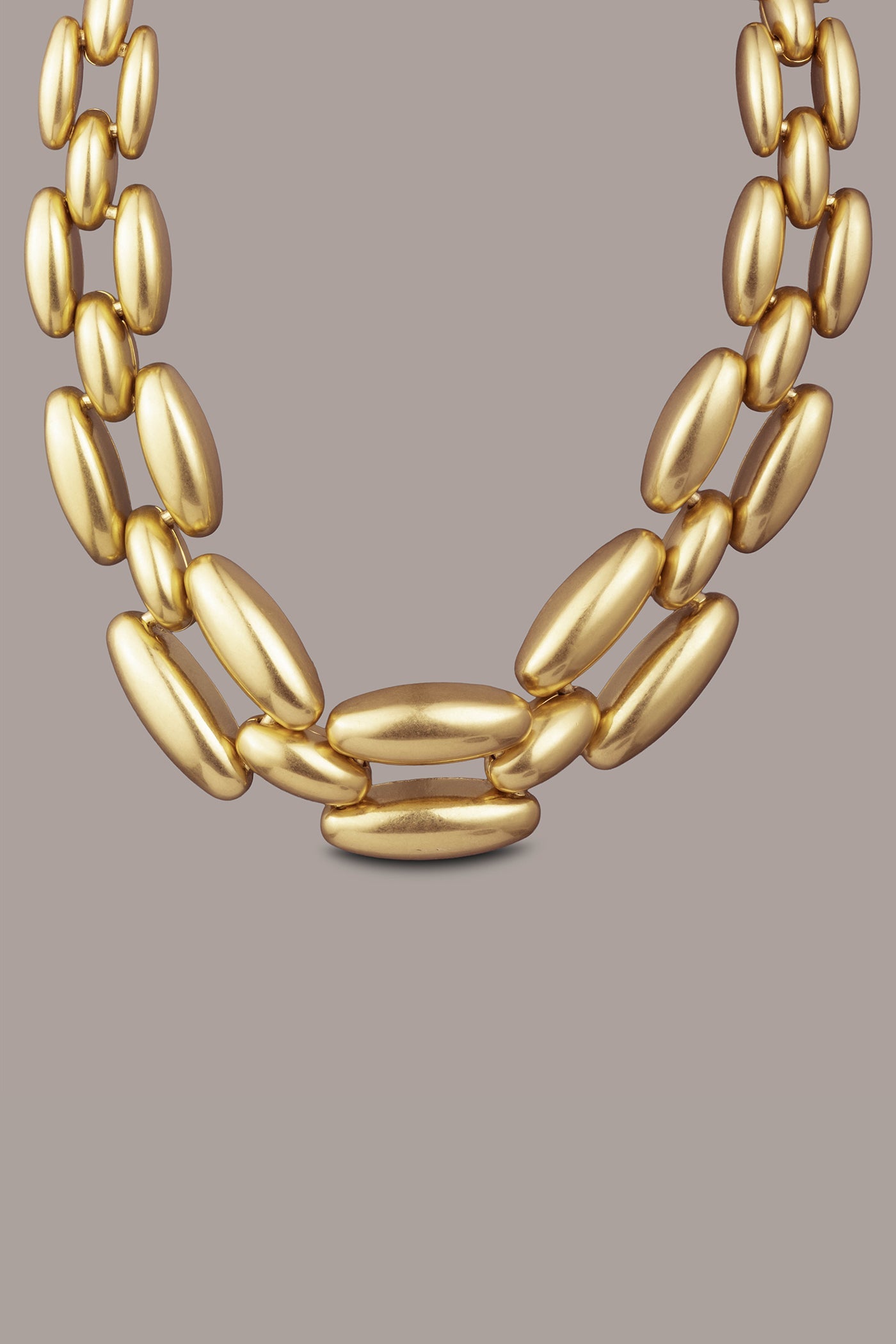 Gold MODERN METAL LINK NECKLACE Donna Karan