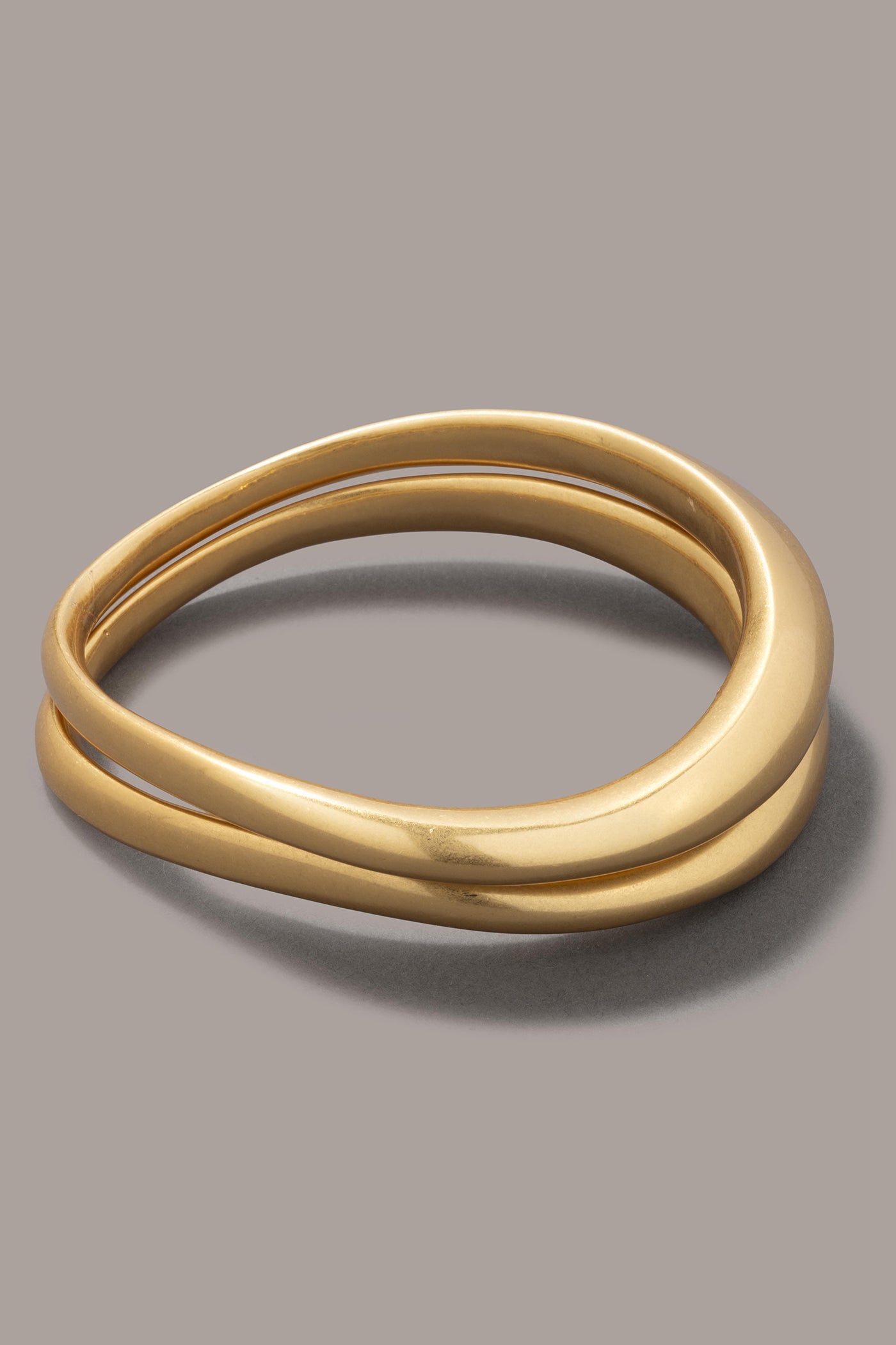 Gold ORGANIC MOLTEN BANGLE BRACELETS Donna Karan