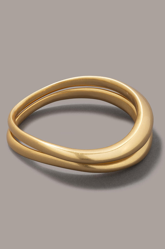 Gold ORGANIC MOLTEN BANGLE BRACELETS Donna Karan