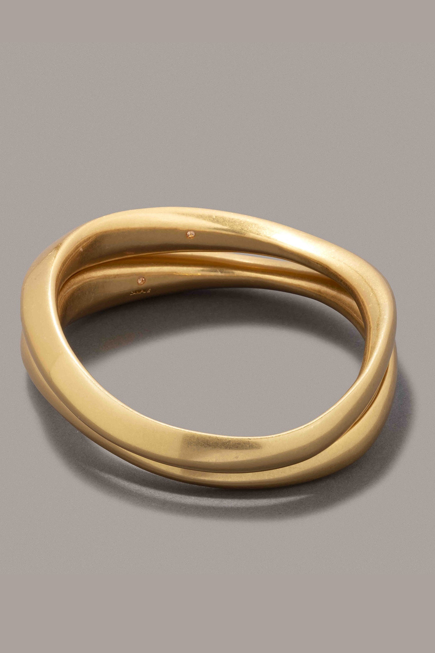 Gold ORGANIC MOLTEN BANGLE BRACELETS Donna Karan