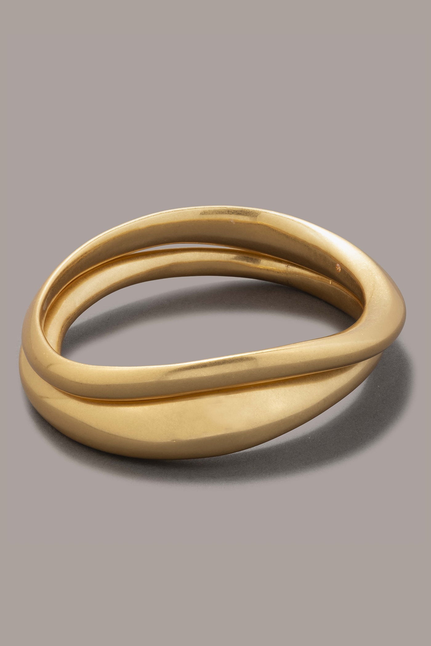 Gold ORGANIC MOLTEN BANGLE BRACELETS Donna Karan