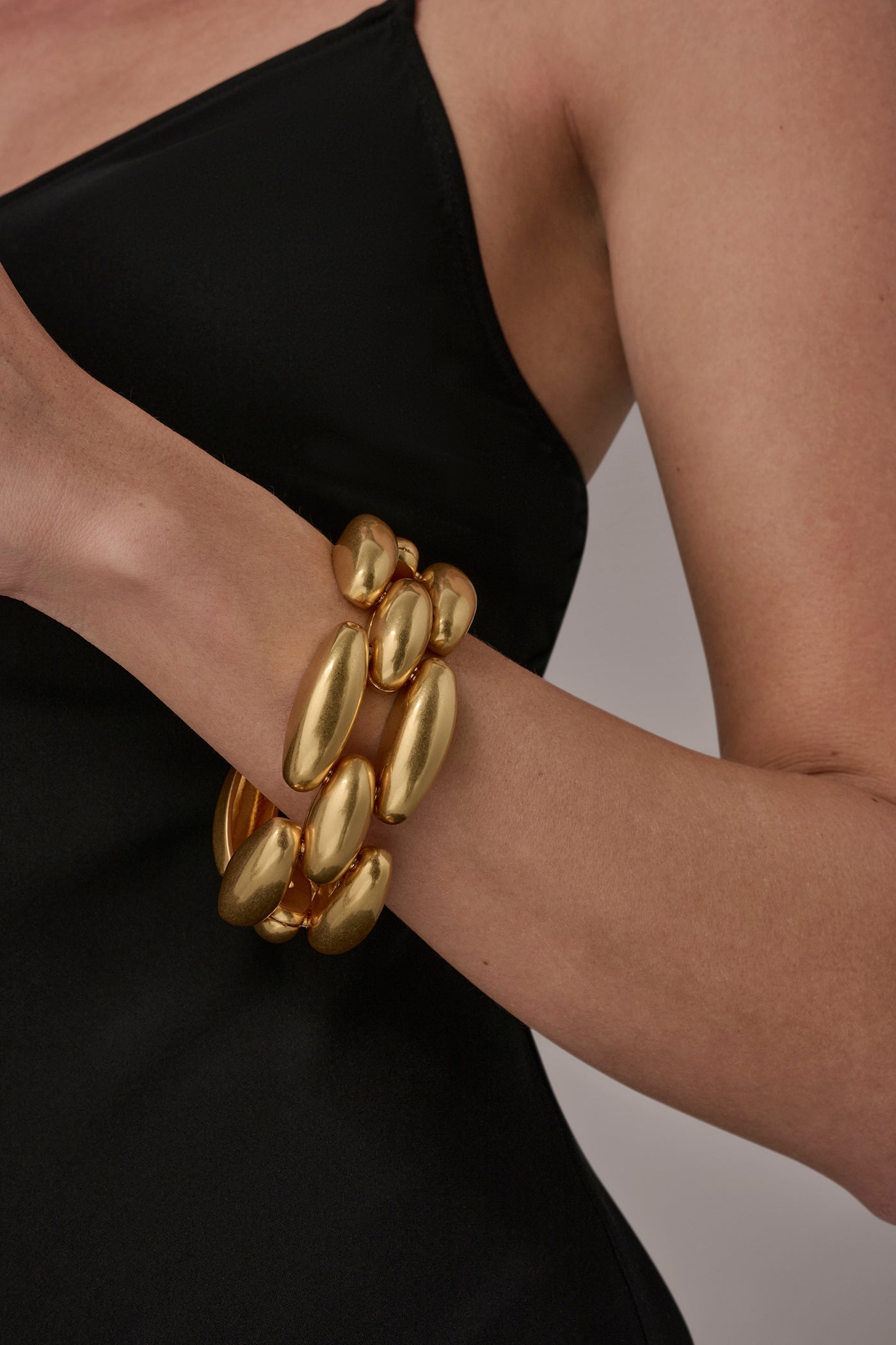 Gold CHUNK LINK FLEX BRACELET Donna Karan