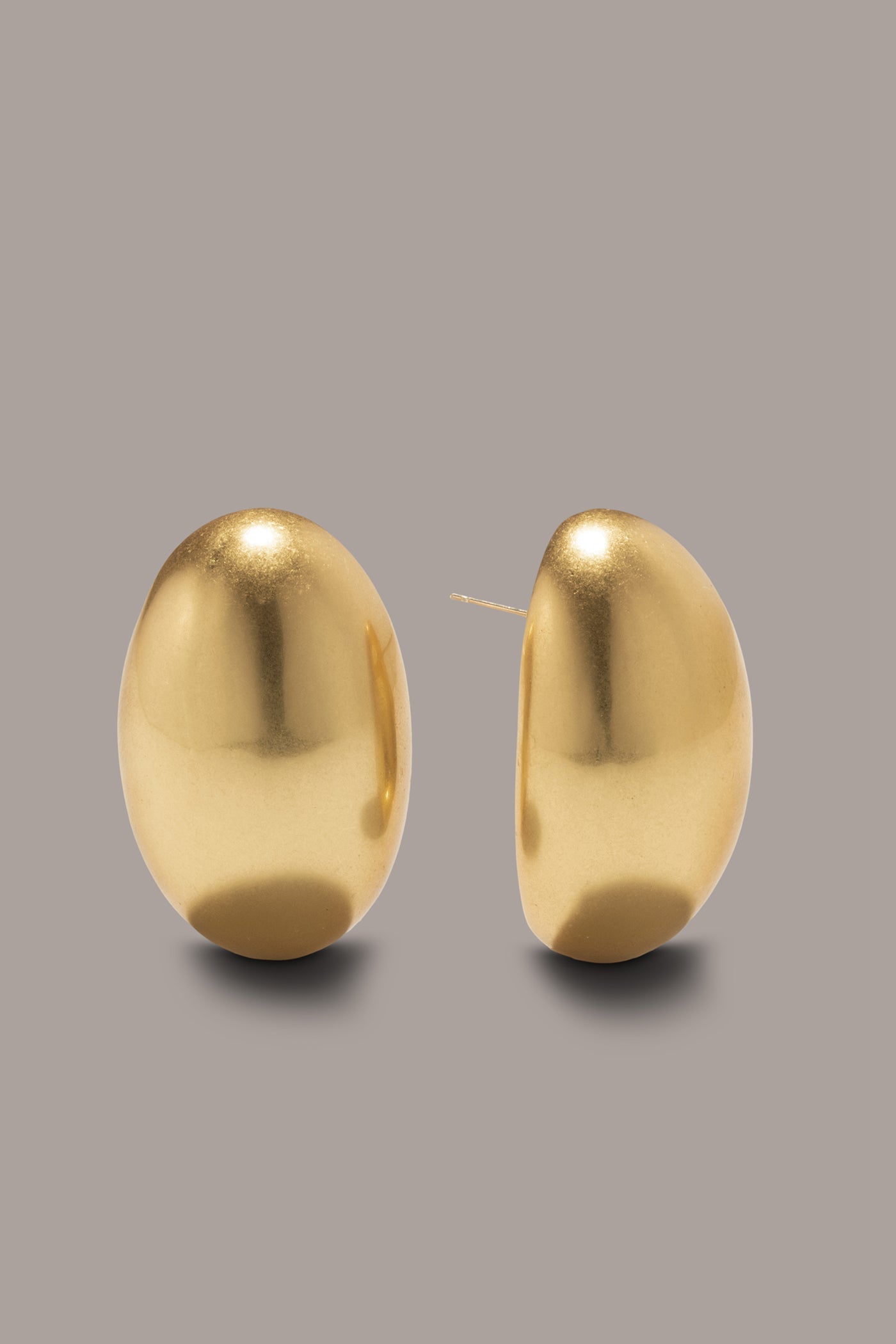 Gold PEBBLE STUD EARRINGS Donna Karan