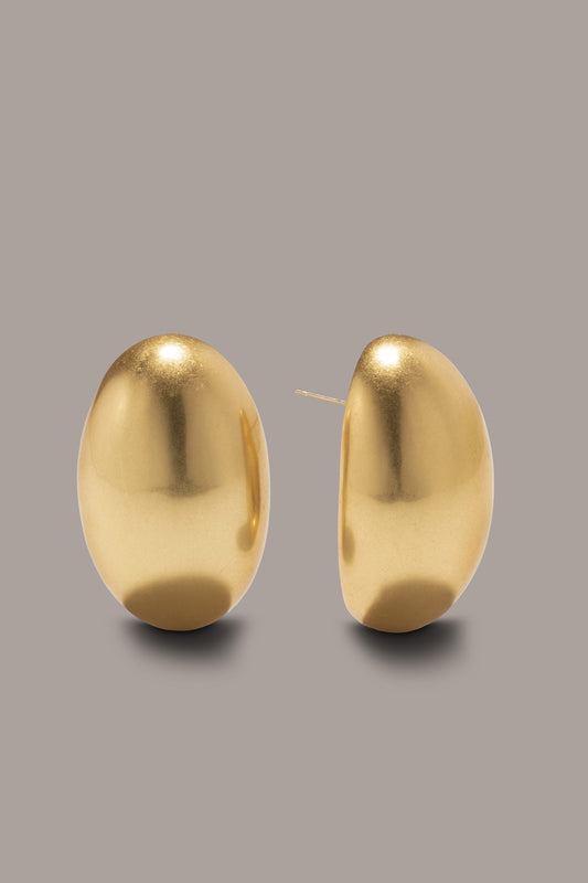 Gold PEBBLE STUD EARRINGS Donna Karan