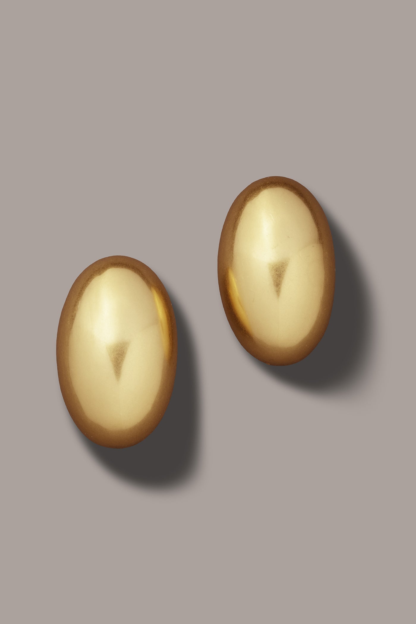 Gold PEBBLE STUD EARRINGS Donna Karan