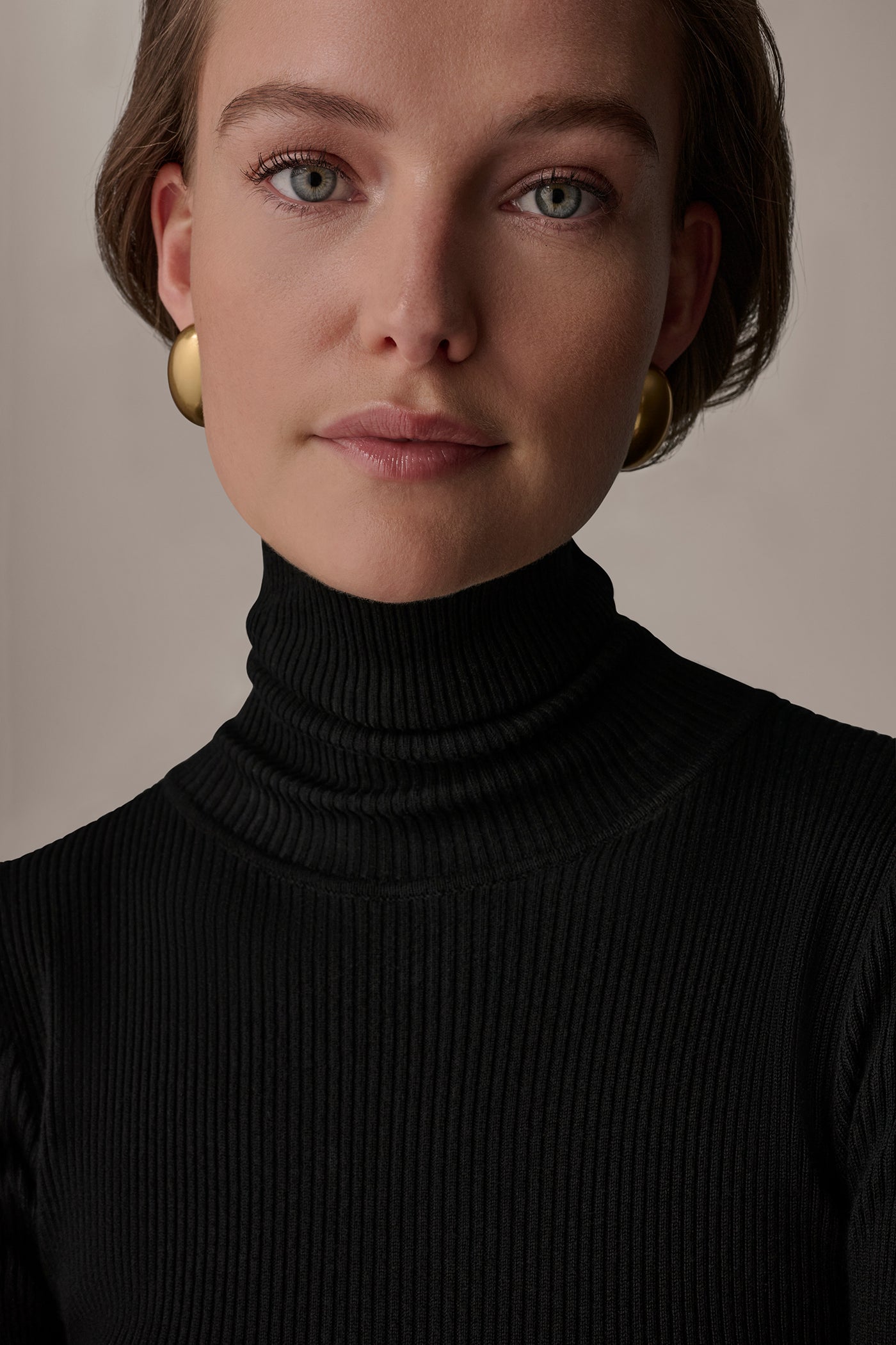 Gold PEBBLE STUD EARRINGS Donna Karan
