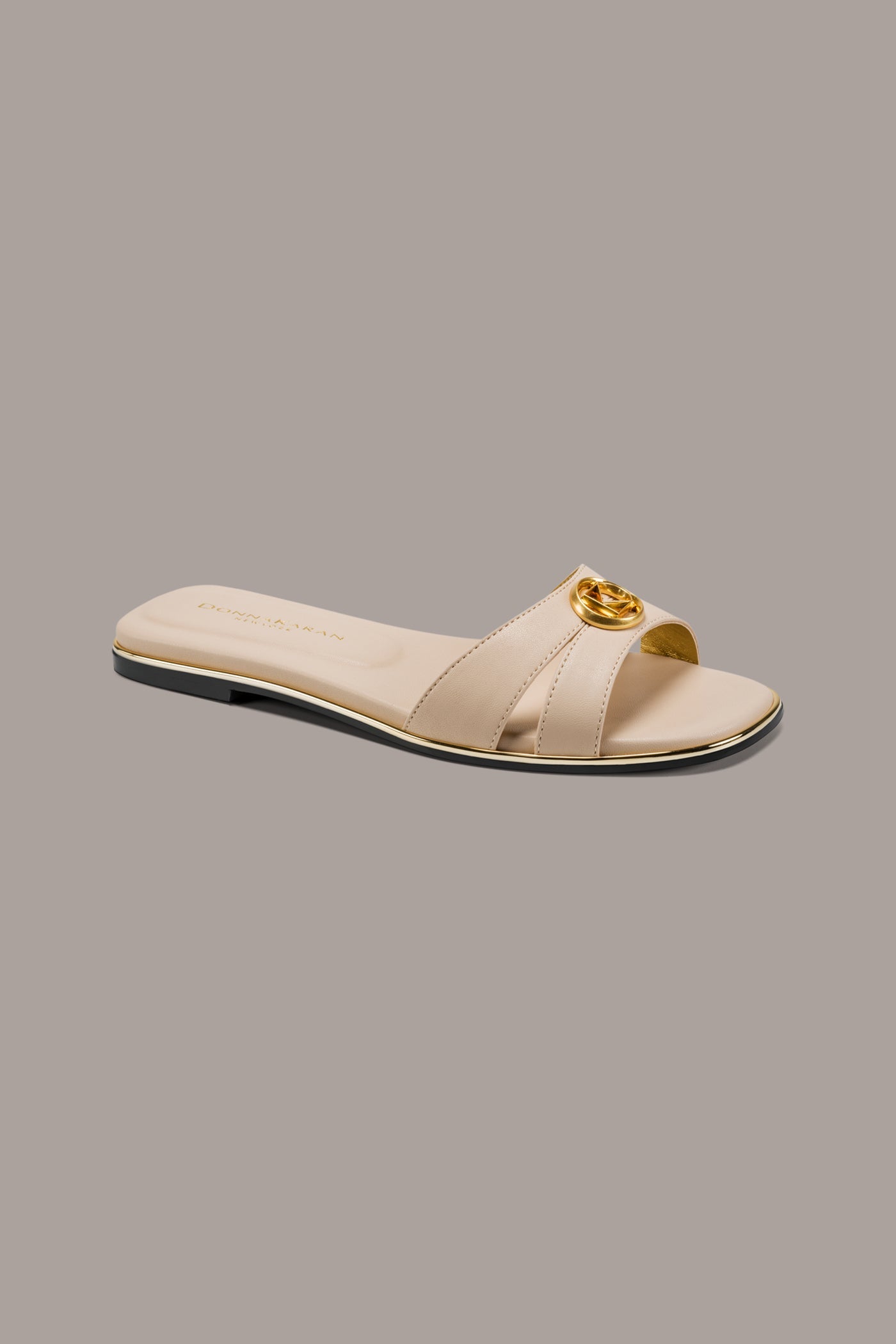 Nude HALO SQUARE-TOE SLIDE SANDAL Donna Karan