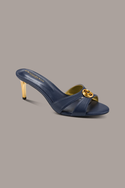 Navy SAMSON MULE SANDAL Donna Karan