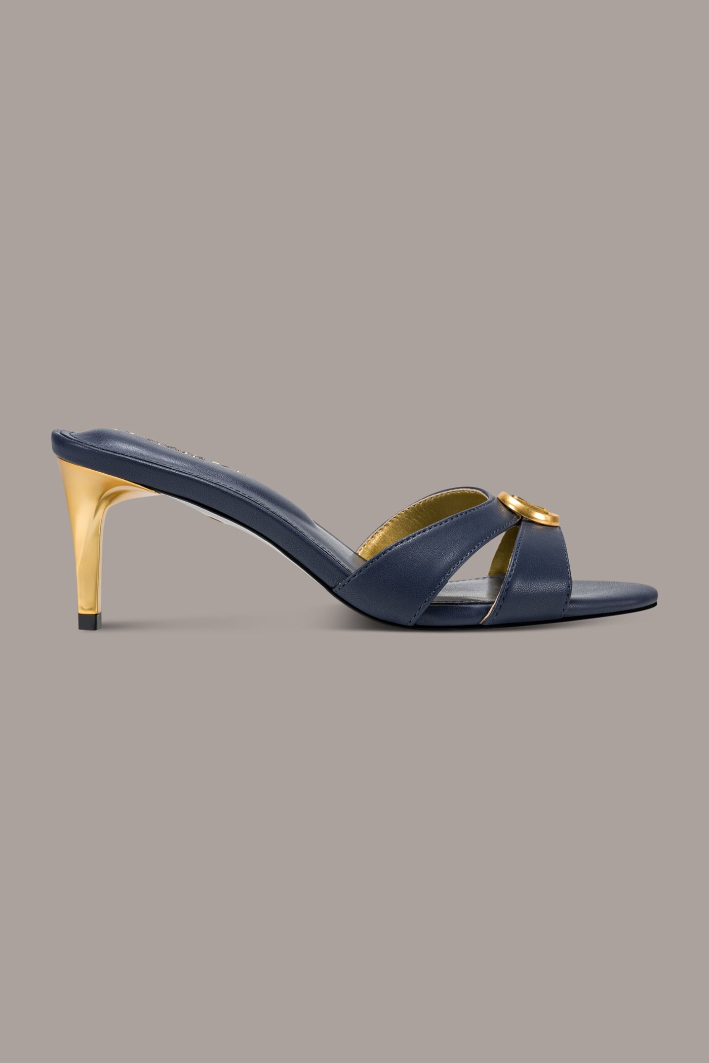 Navy SAMSON MULE SANDAL Donna Karan