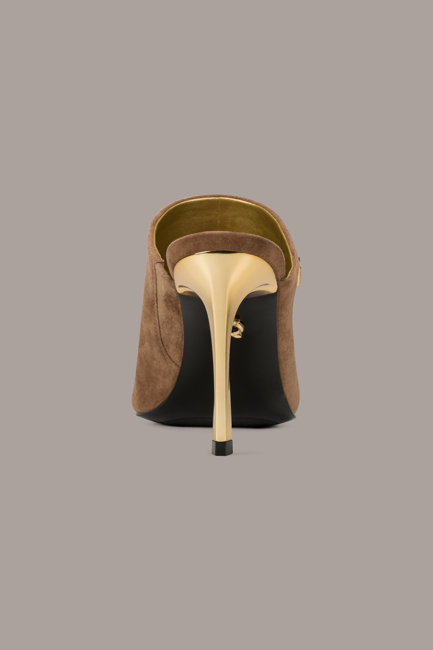 Tan DONNA SUEDE MULE SANDAL Donna Karan