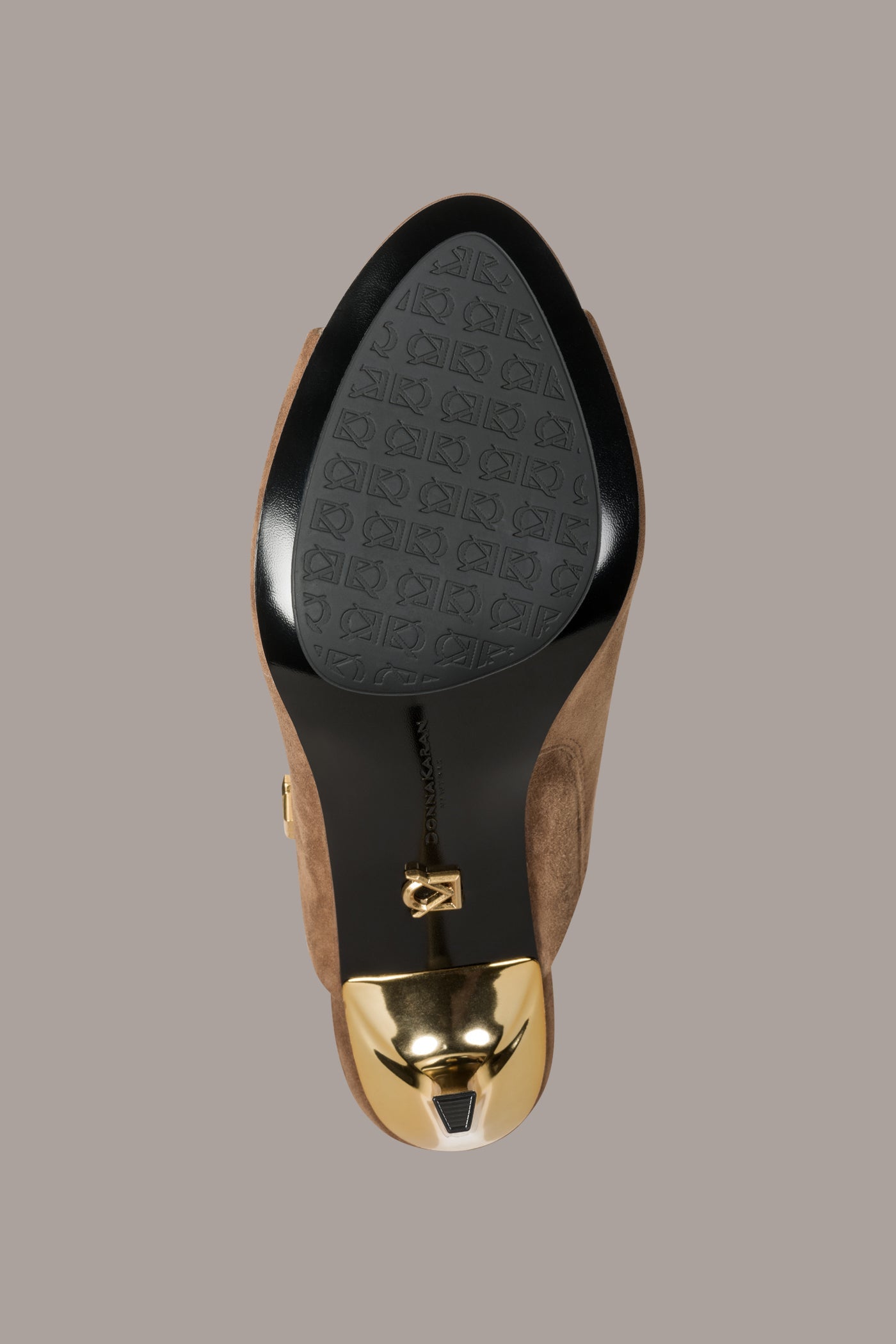 Tan DONNA SUEDE MULE SANDAL Donna Karan