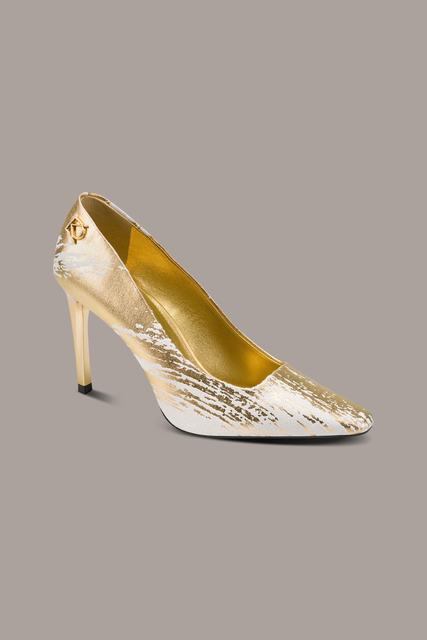 Ivory/Gold SAVITA HIGH PUMP Donna Karan