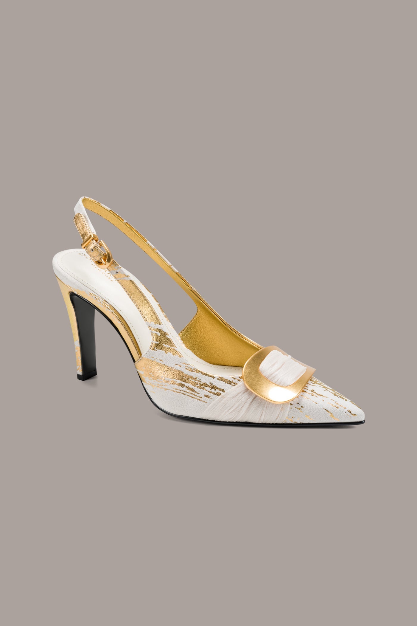 Ivory/Gold PEARA SLINGBACK PUMP Donna Karan