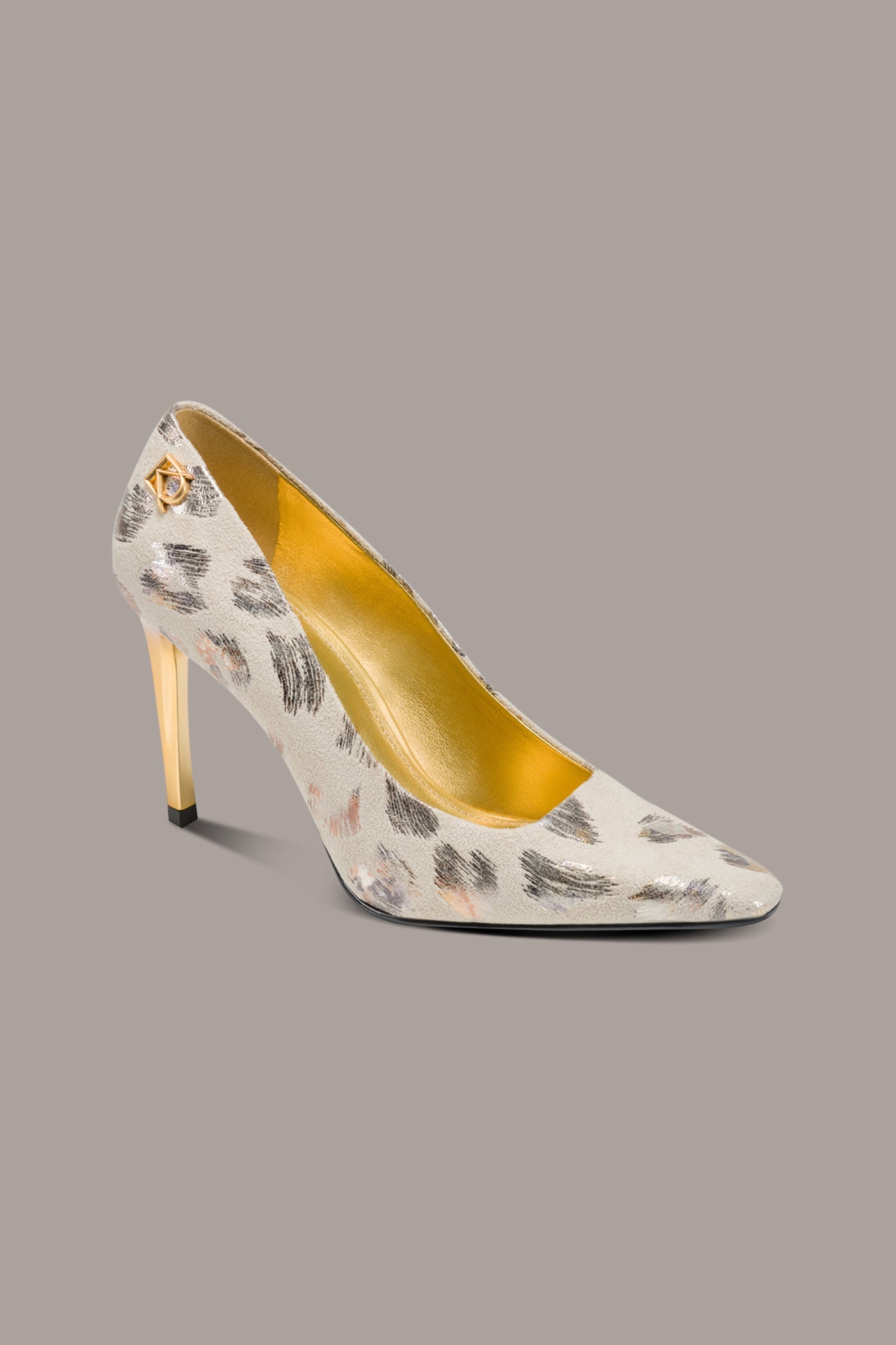 Leopard SAVITA METALLIC LEOPARD HIGH PUMP Donna Karan